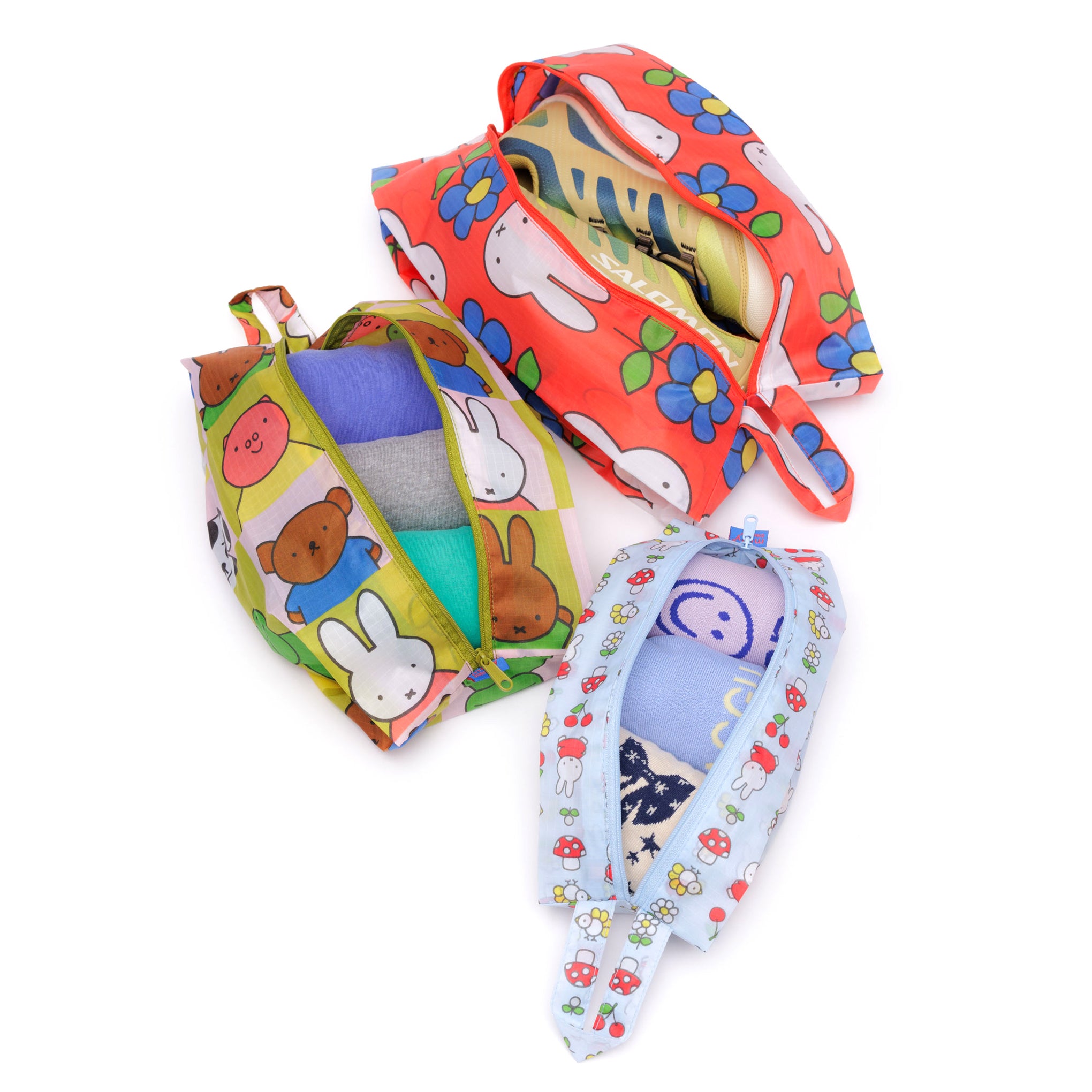 Miffy Baggu Recycled Nylon 3D Zip Pouches - Set of 3 - Image 2