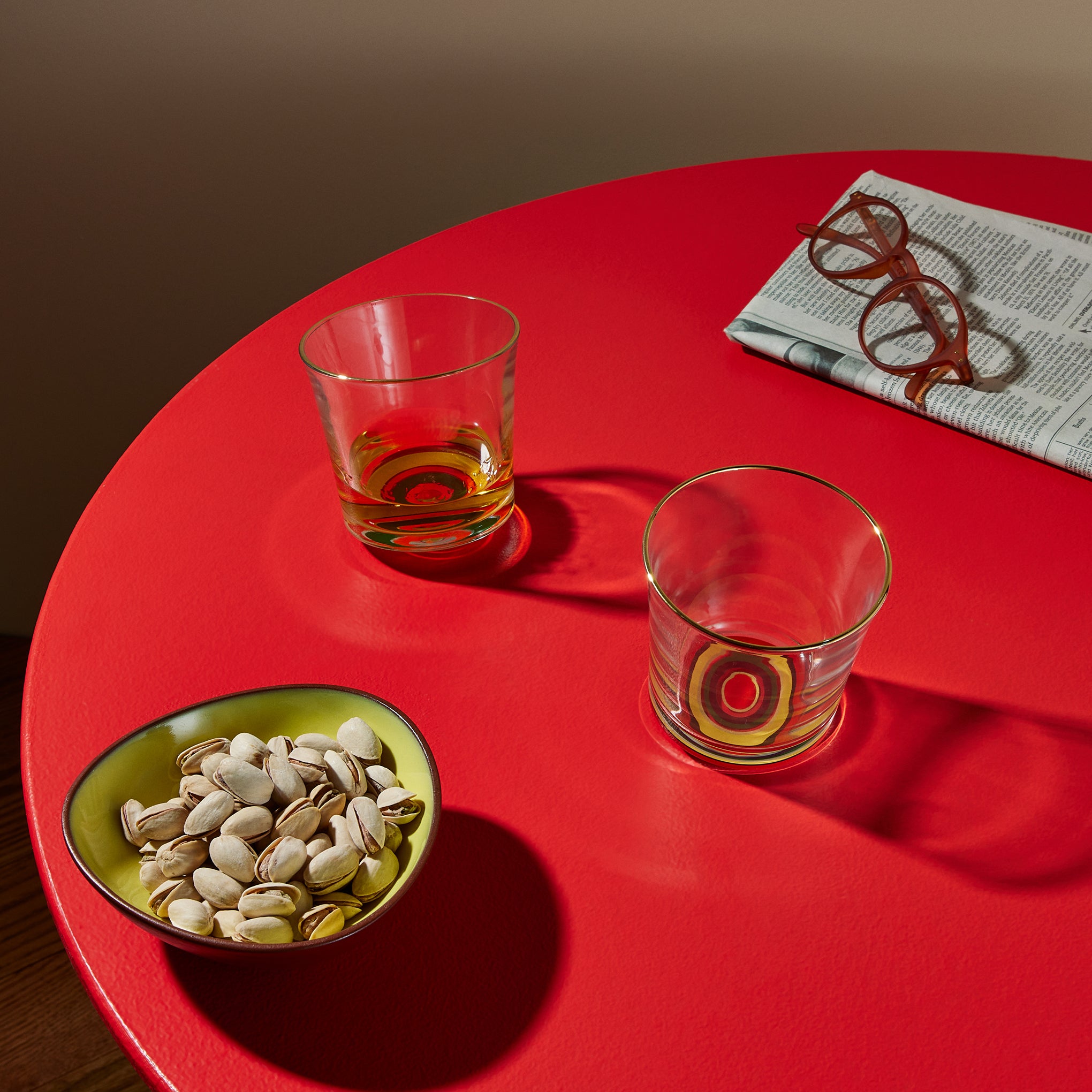 Japanese Rocking Whisky Glass - Red - Image 4