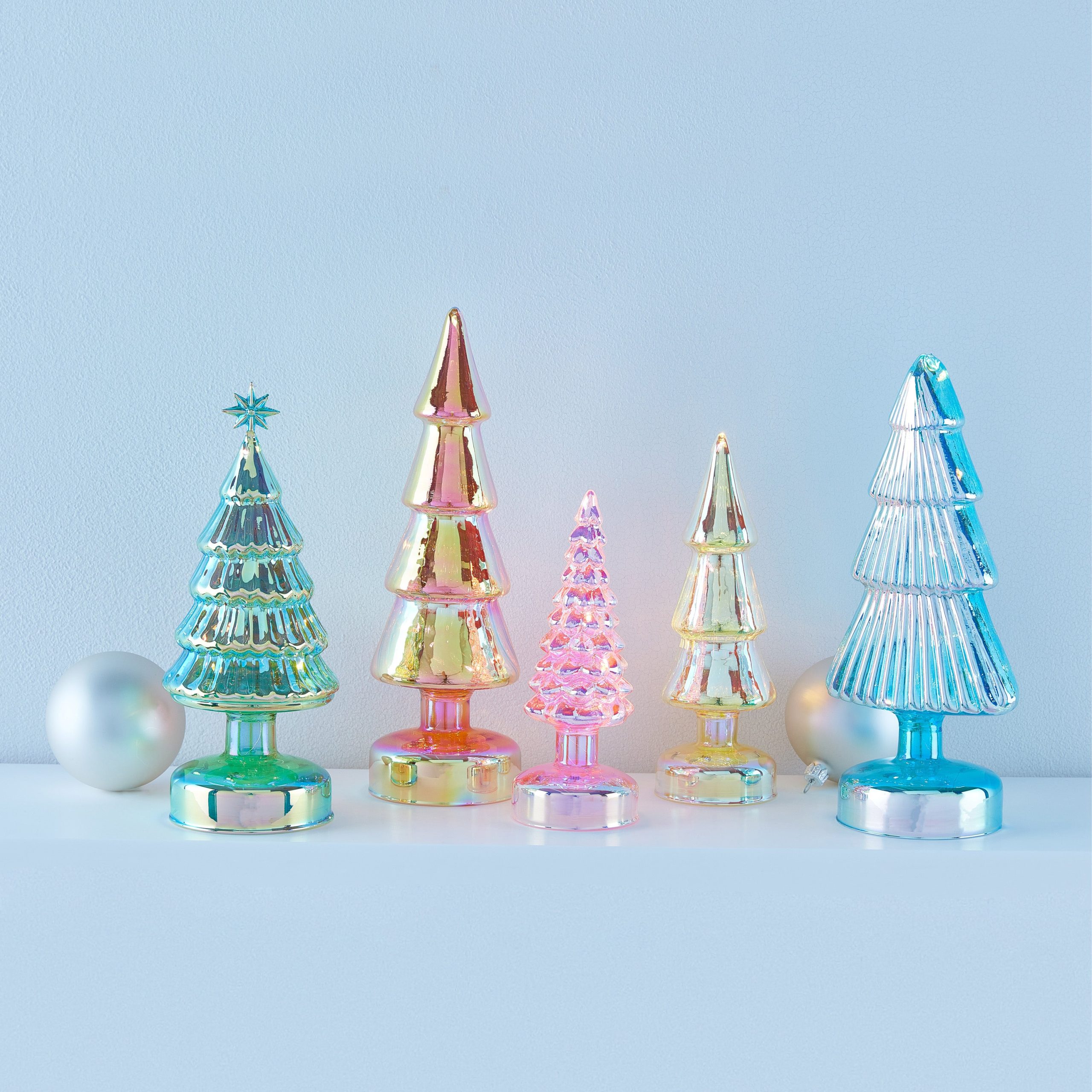 MoMA Colorful LED Lighted Trees - Set of 5 - Small - Multi - Image 5