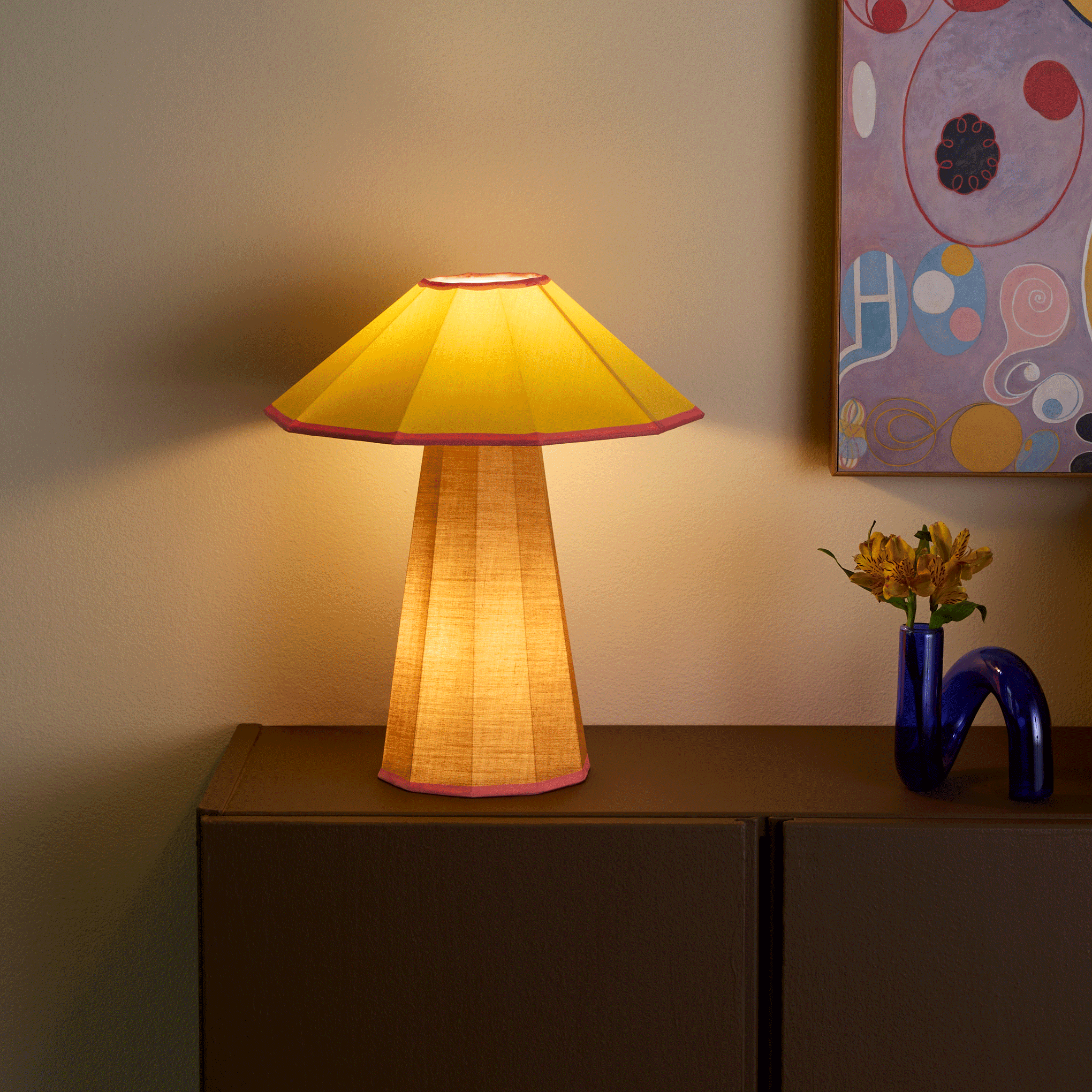 Trimme Table Lamp - Brown/ Yellow - Image 2