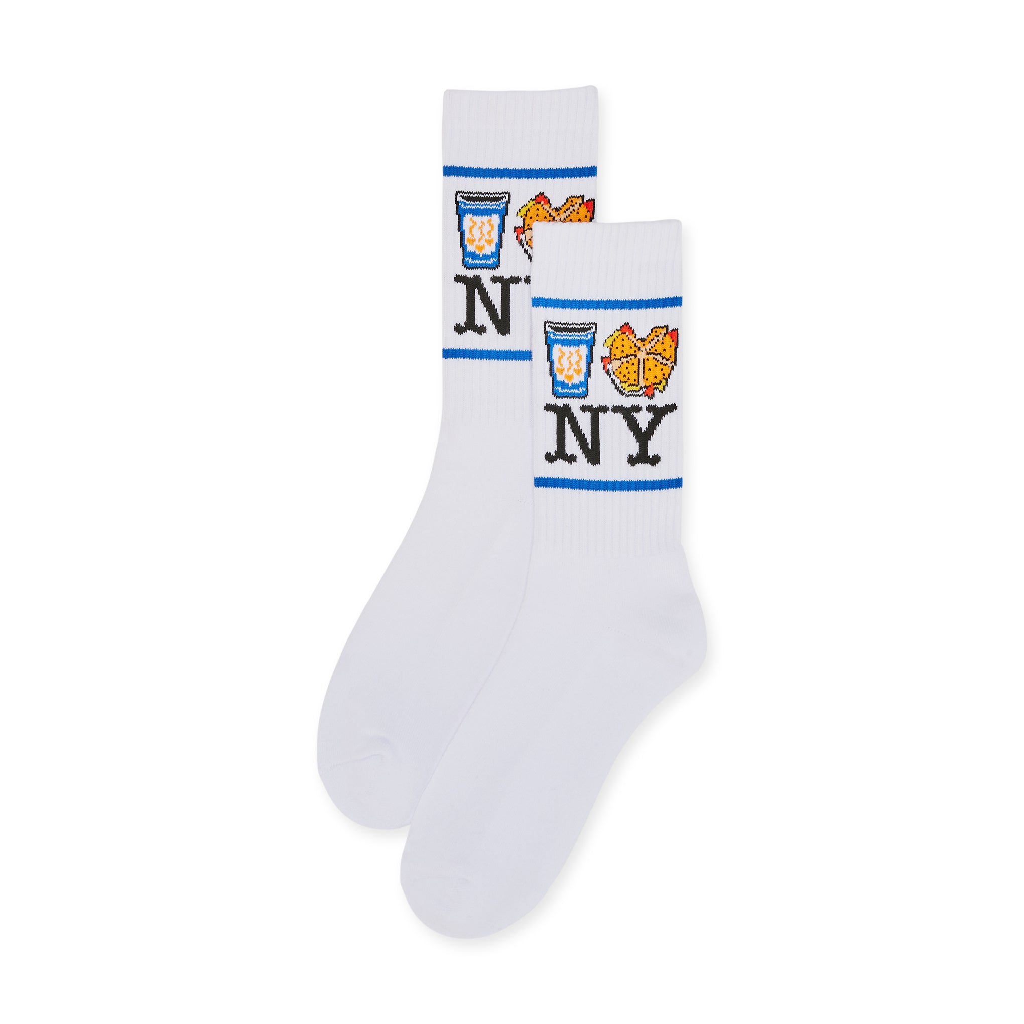 NYC Food Icons Socks - Blue