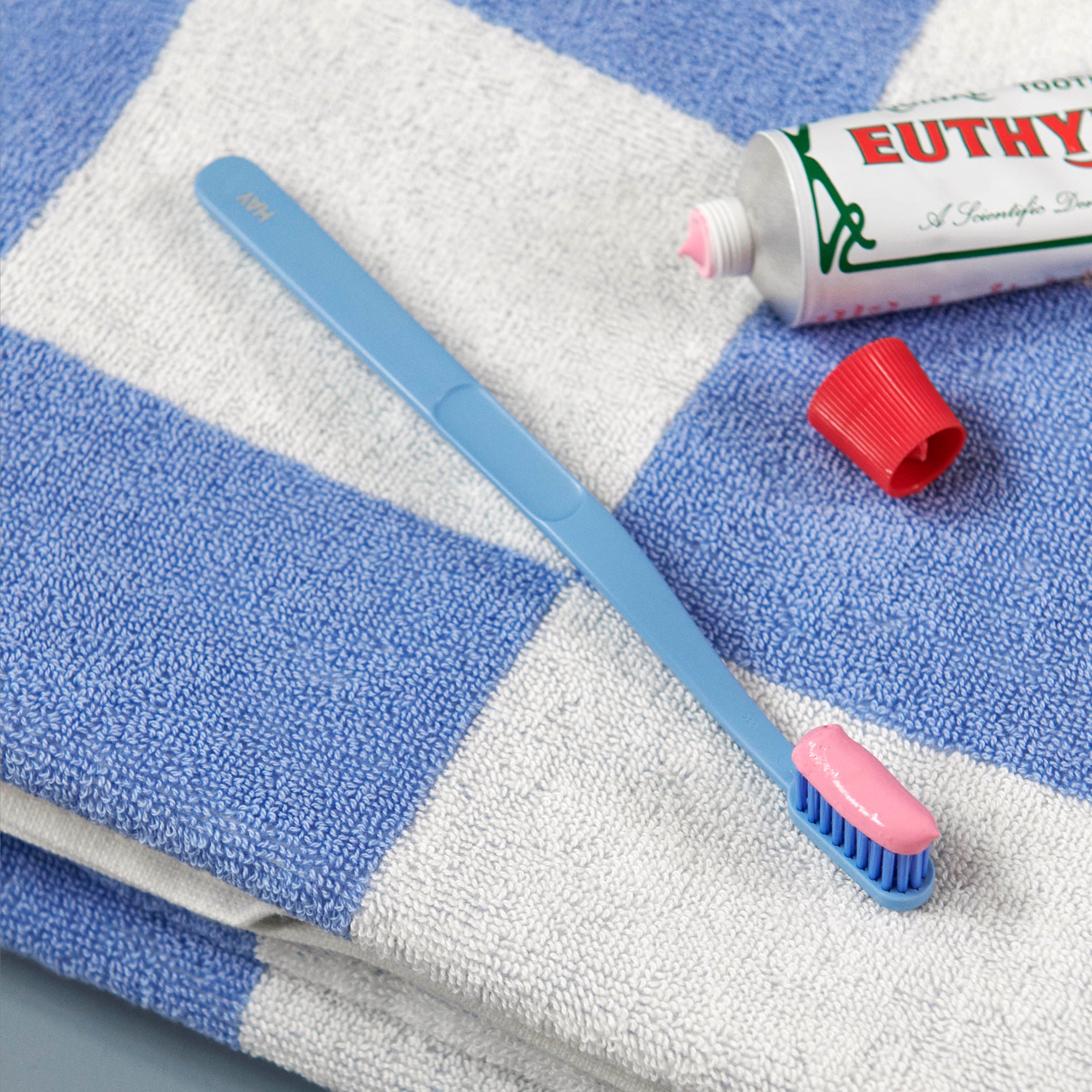 HAY Tann Recycled Plastic Toothbrush - Light Blue - Image 3