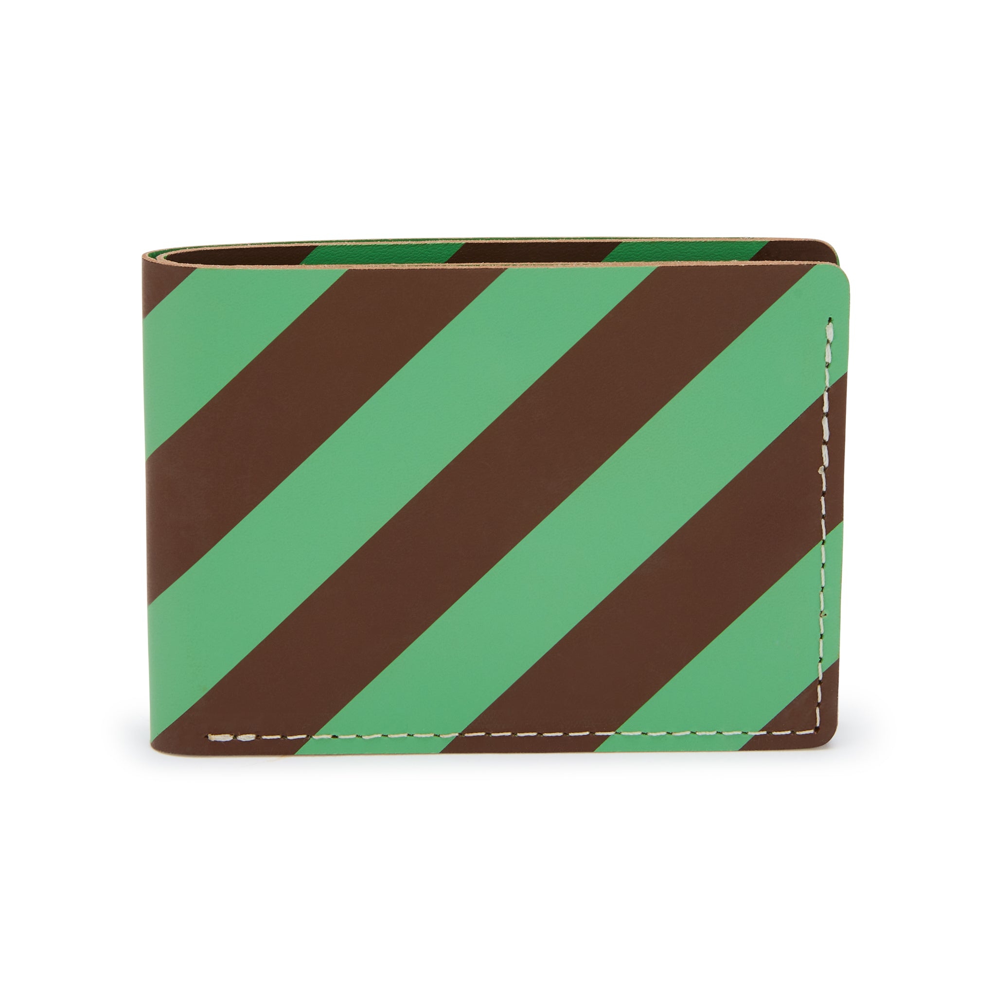 Dusen Dusen Recycled Leather Billfold Wallet - Stripe