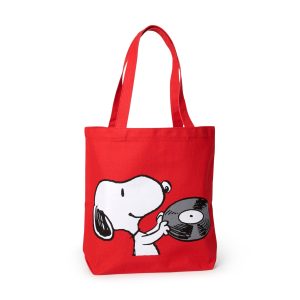 Snoopy Cotton Canvas Tote Bag - Red