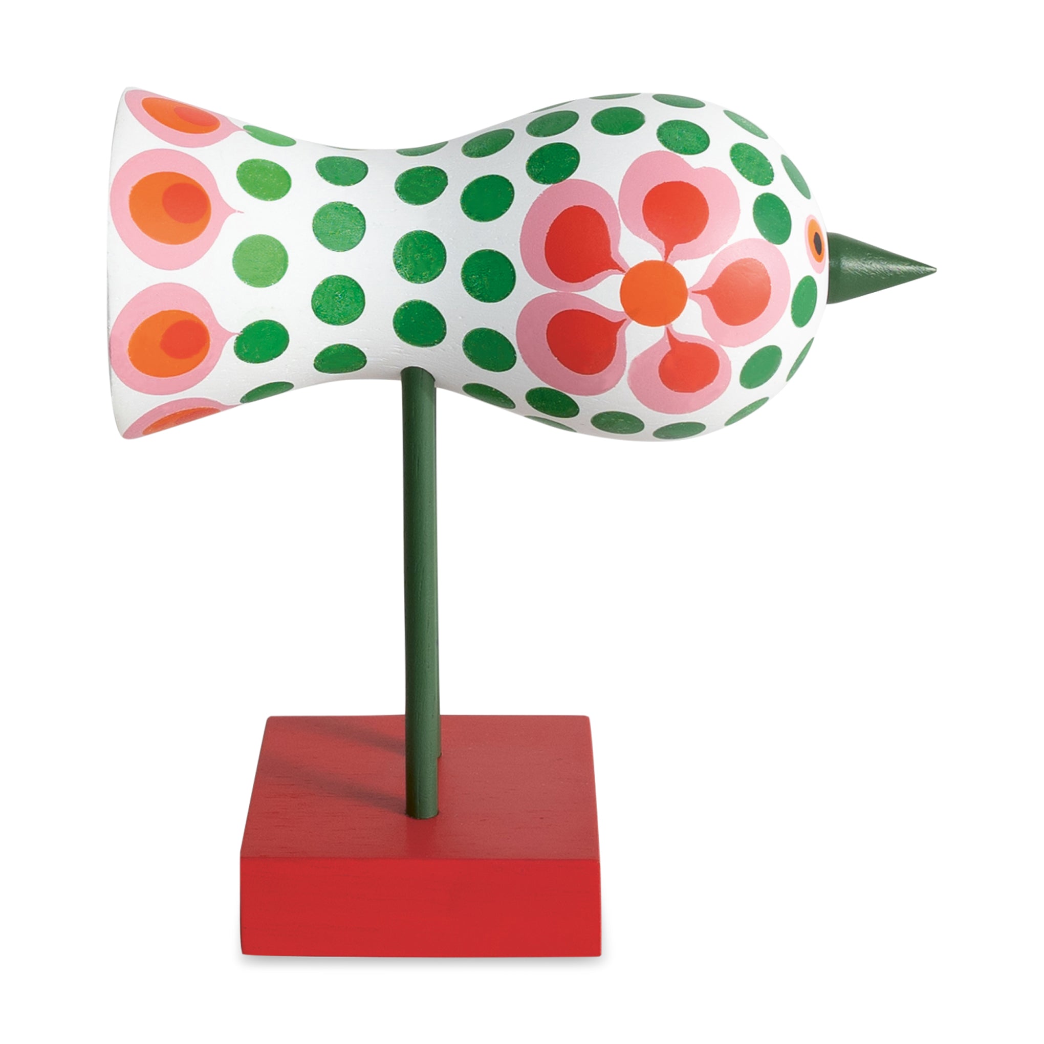 Lisa Larson Wooden Bird Object - Red Base - Image 3