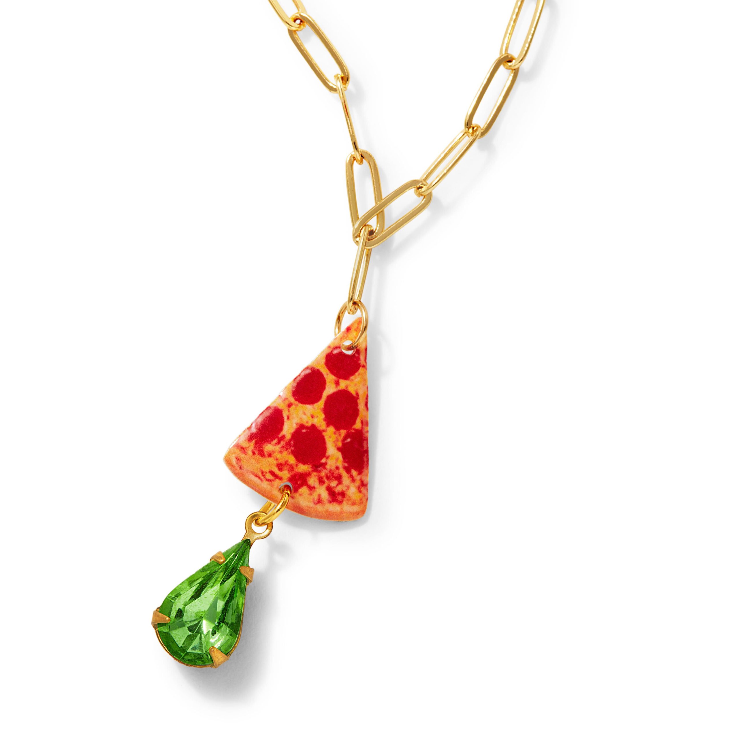 Haricot Vert NYC Charm Pendant Necklace - Pizza - Image 3