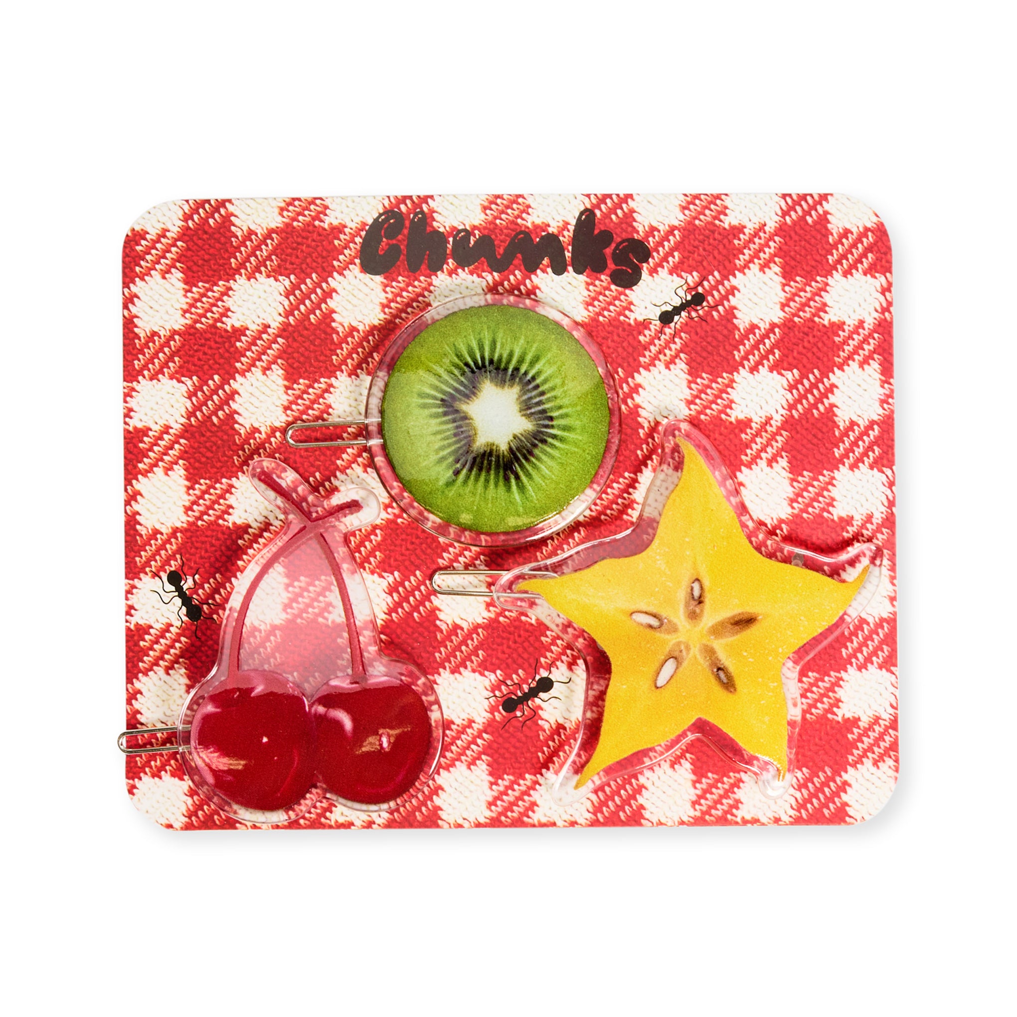 Chunks Fruit Salad Hair Clips - Set of 3 - Image 2