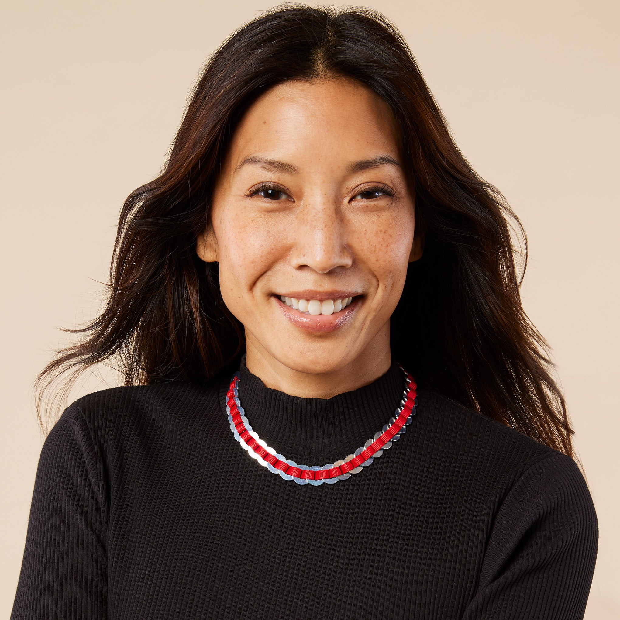 Anni Albers Make Your Own Necklace Jewelry Kit - Red - Image 5