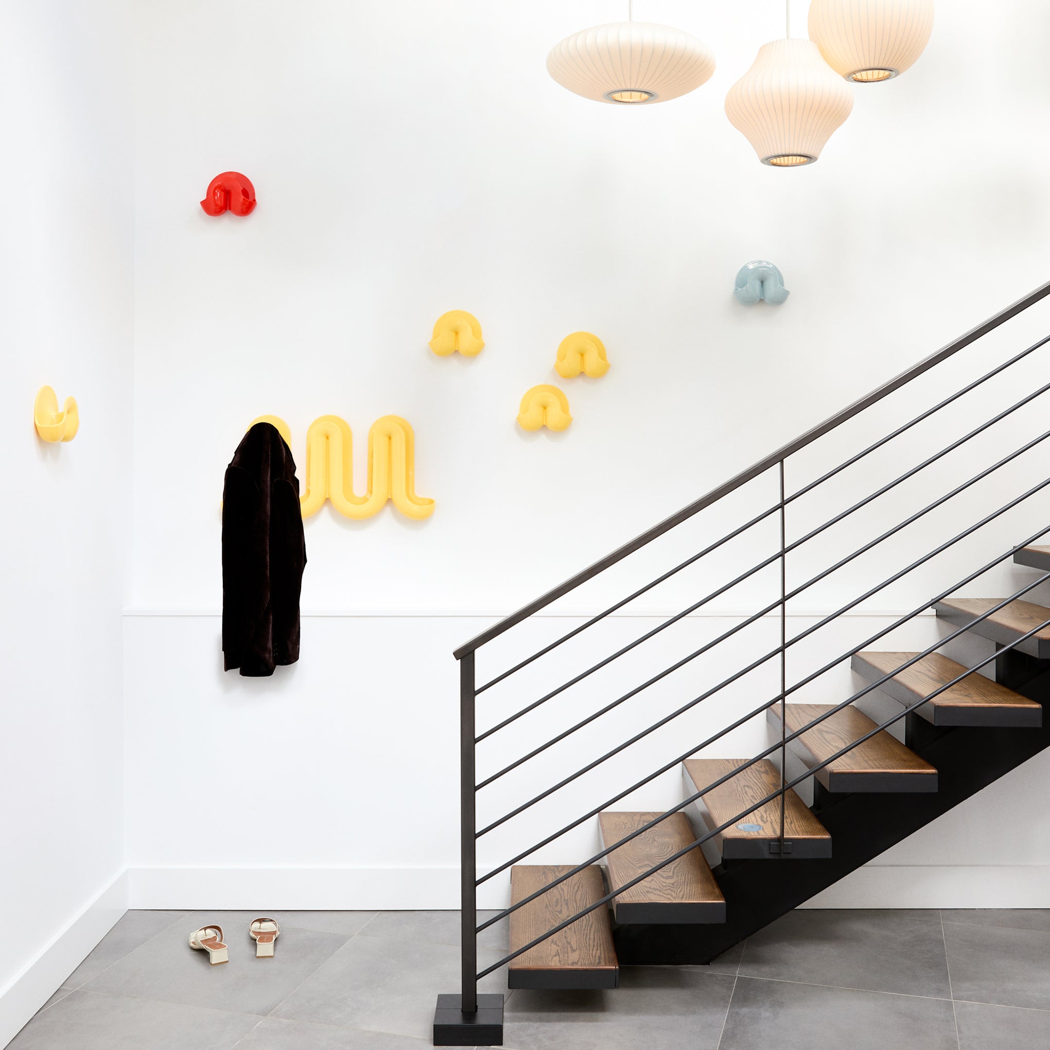 Swell Coat Rack & Wall Organizer - Red/ Orange - Image 7