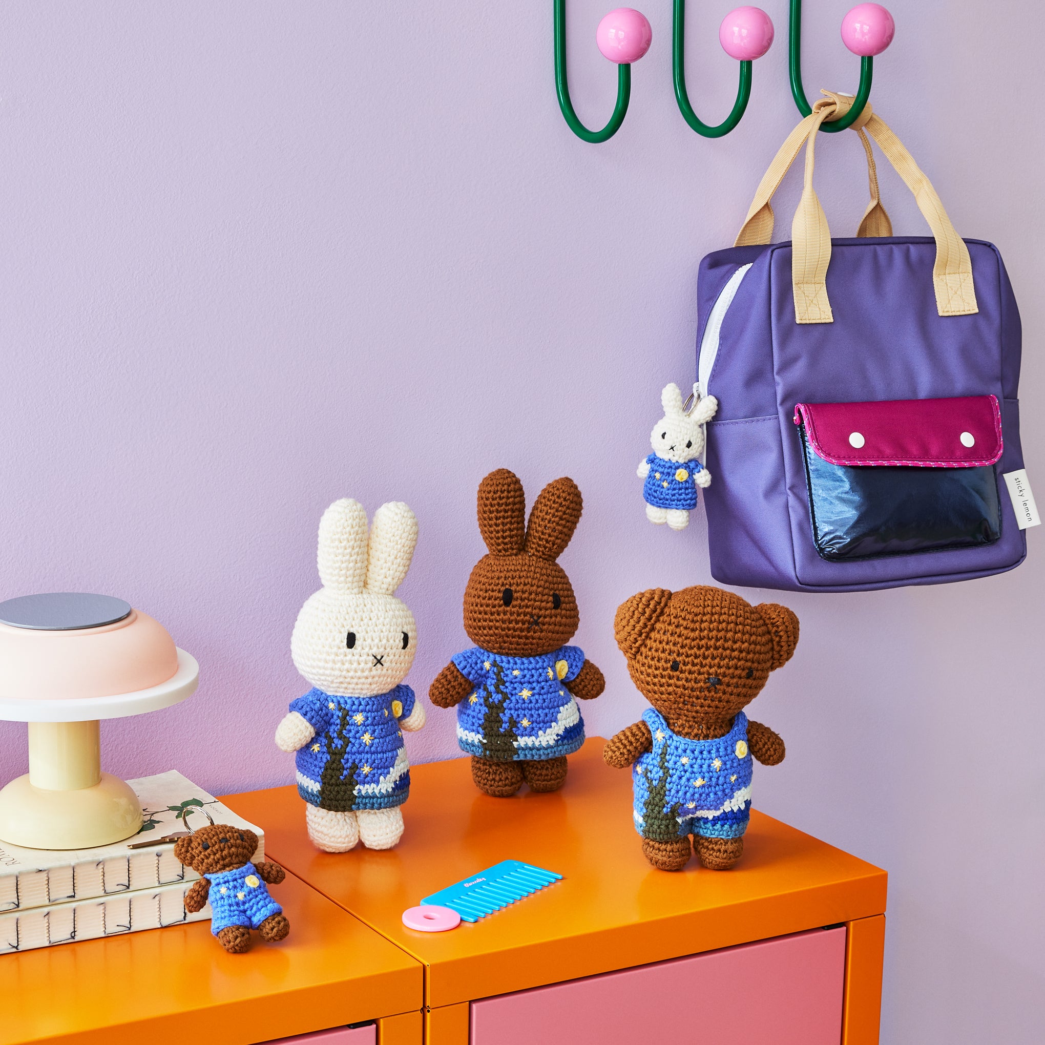 Miffy & Friends Crochet Van Gogh The Starry Night Plush Toy - Boris - Image 5