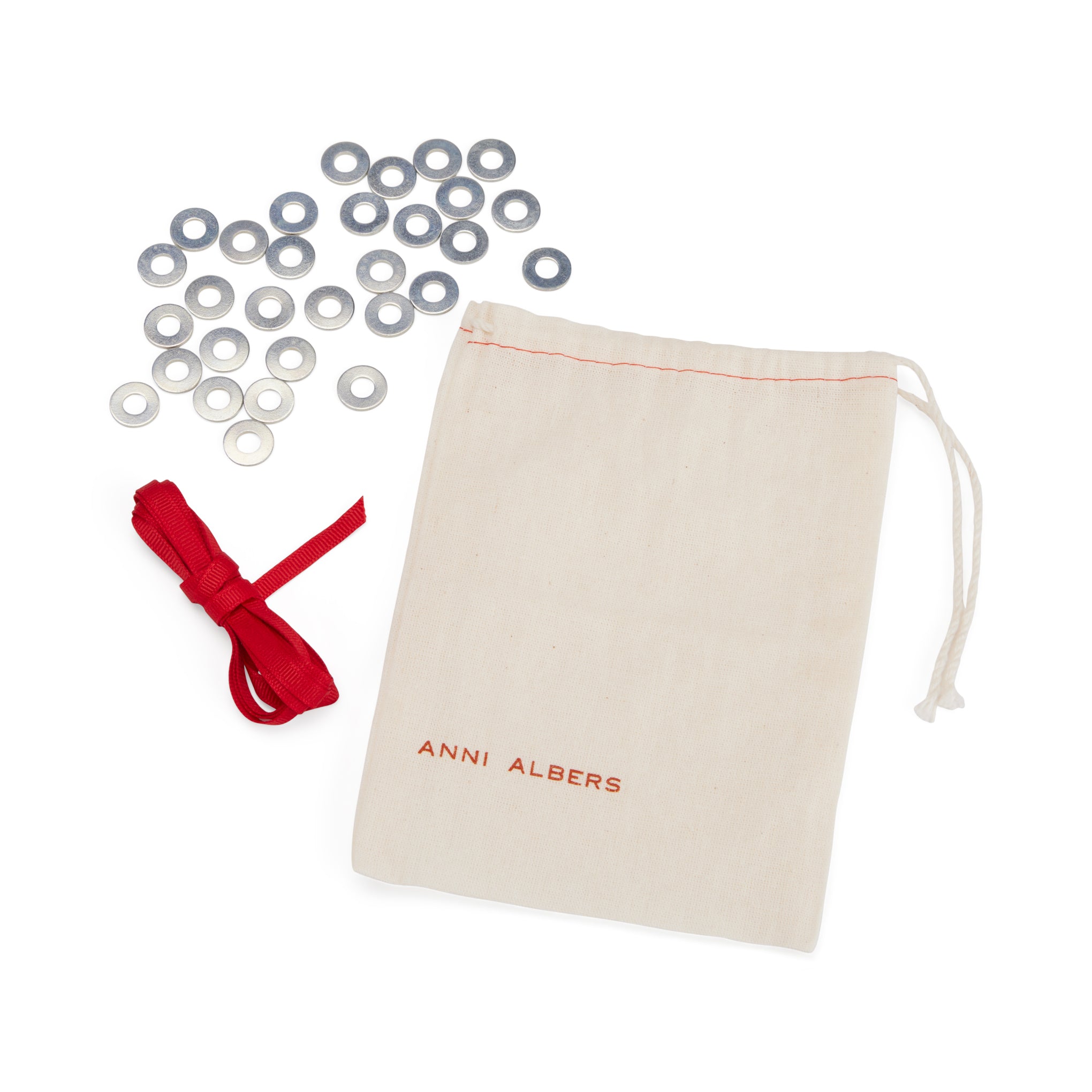 Anni Albers Make Your Own Necklace Jewelry Kit - Red - Image 2