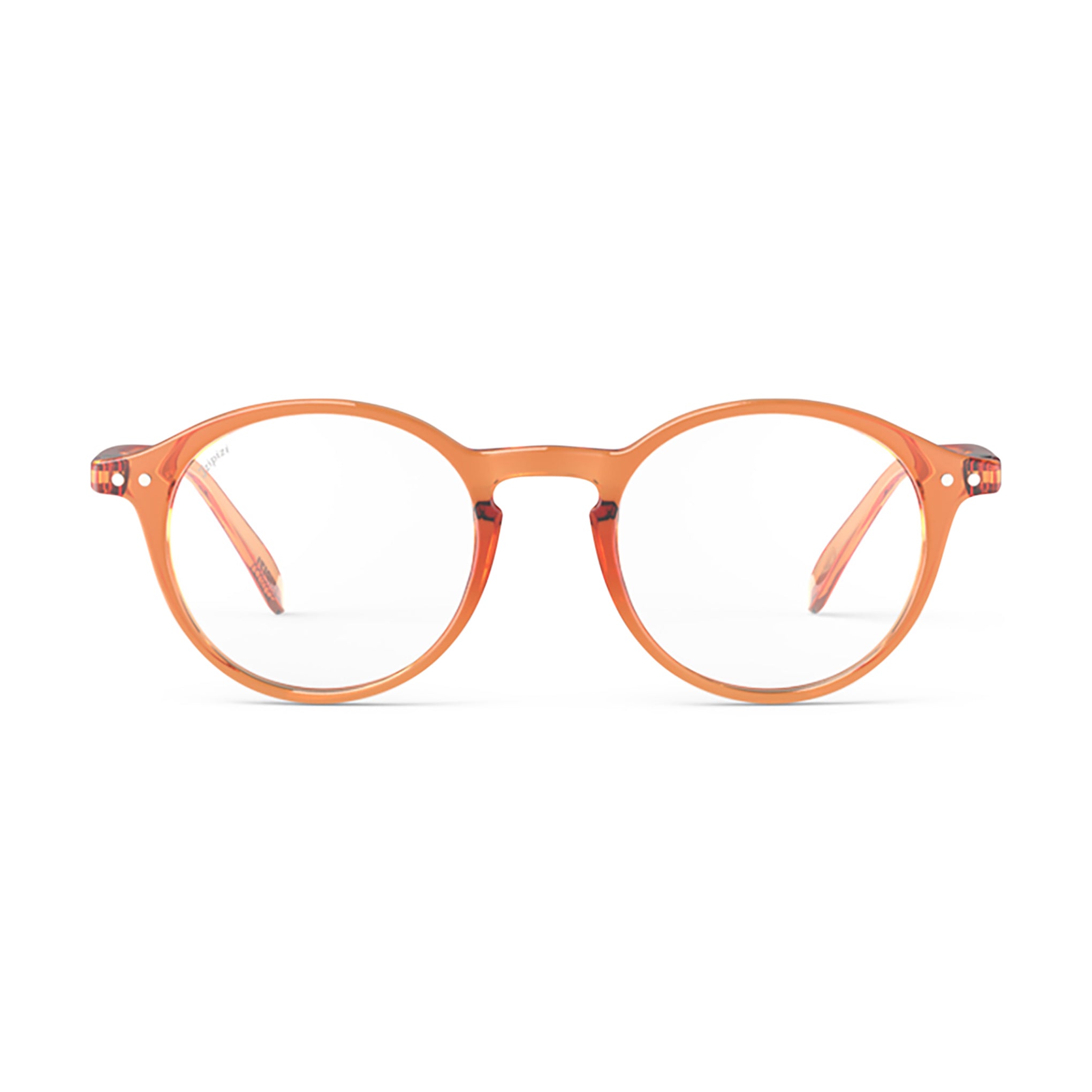 IZIPIZI Stadium Round Reading Glasses #D - Orange Smash