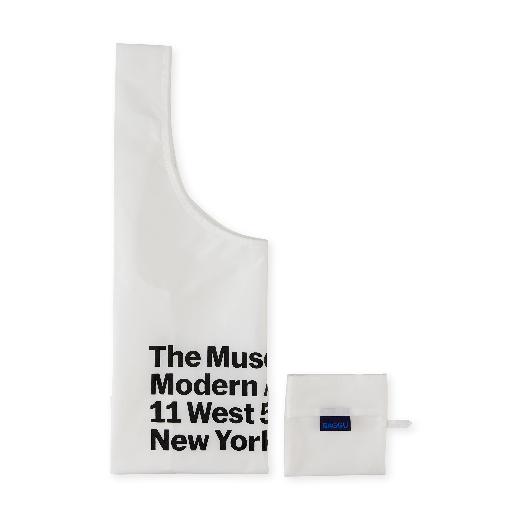 MoMA Baggu Recycled Nylon Standard Tote - White - Image 3