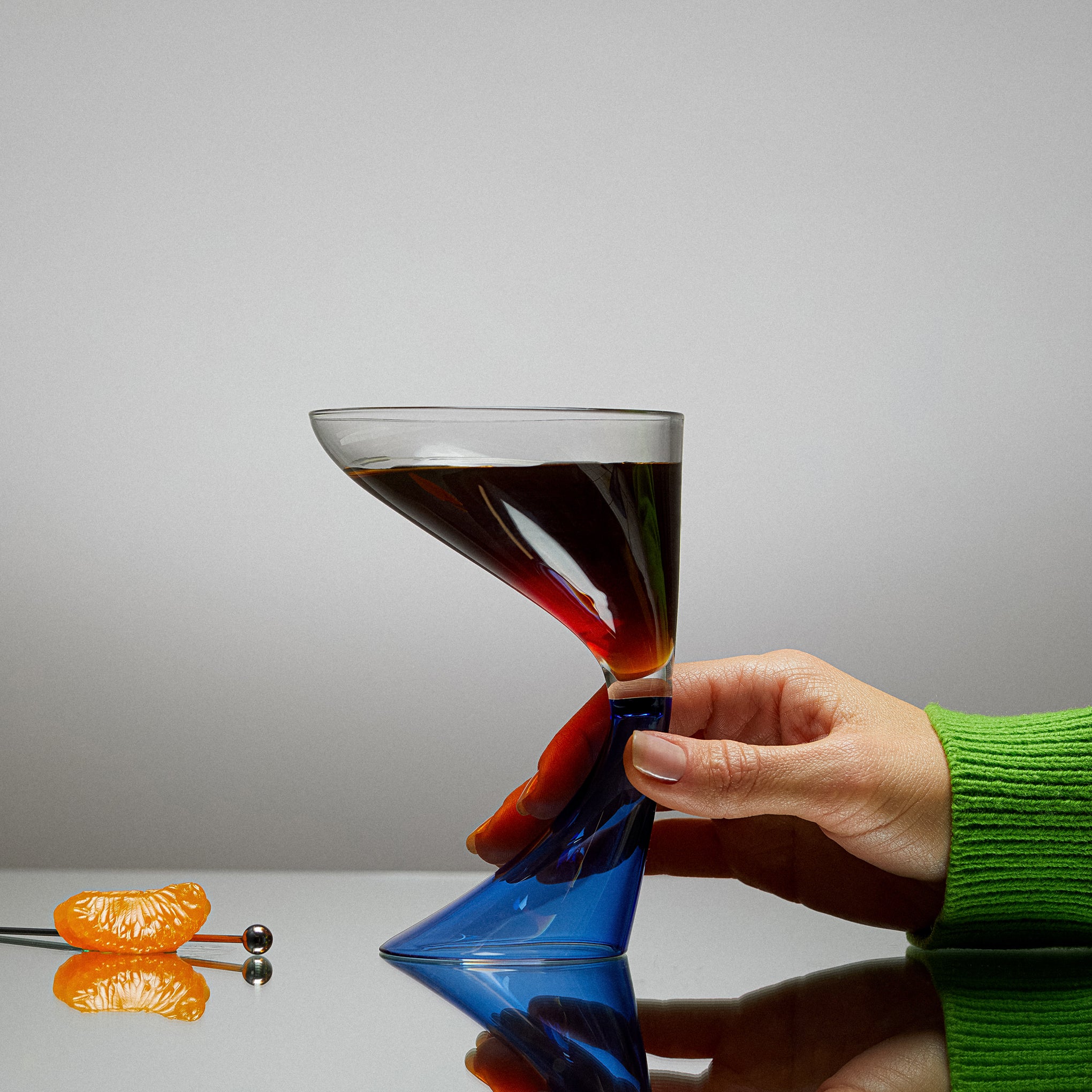 Arch Cocktail Glasses - Set of 2 - Amber - Image 4