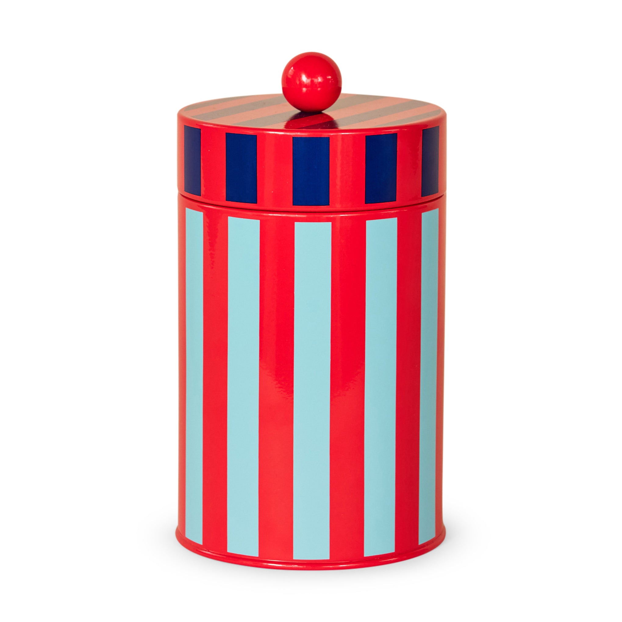 Dusen Dusen Striped Canister - Red/Blue