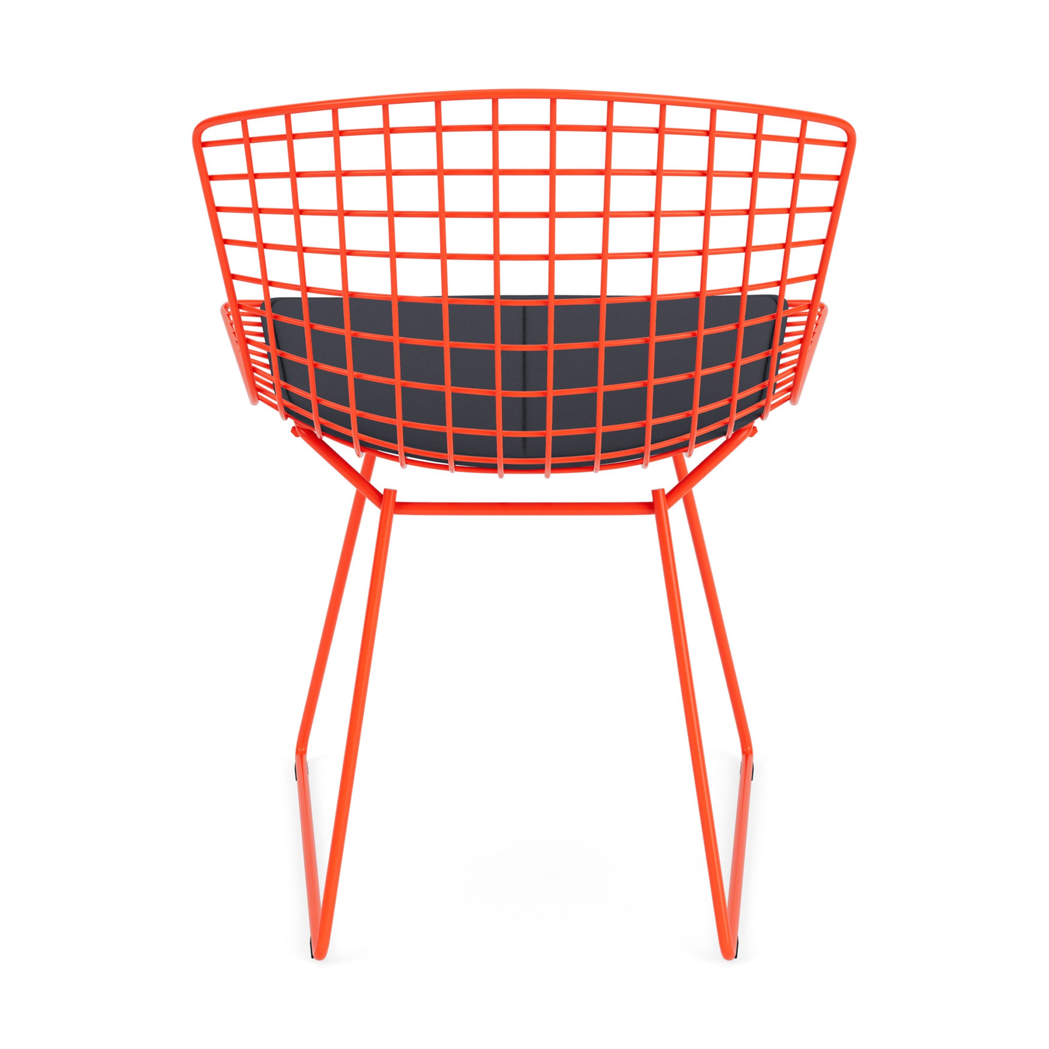 Knoll Side Chair with Cushion by Harry Bertoia - Orange/ Riverbed - Image 3