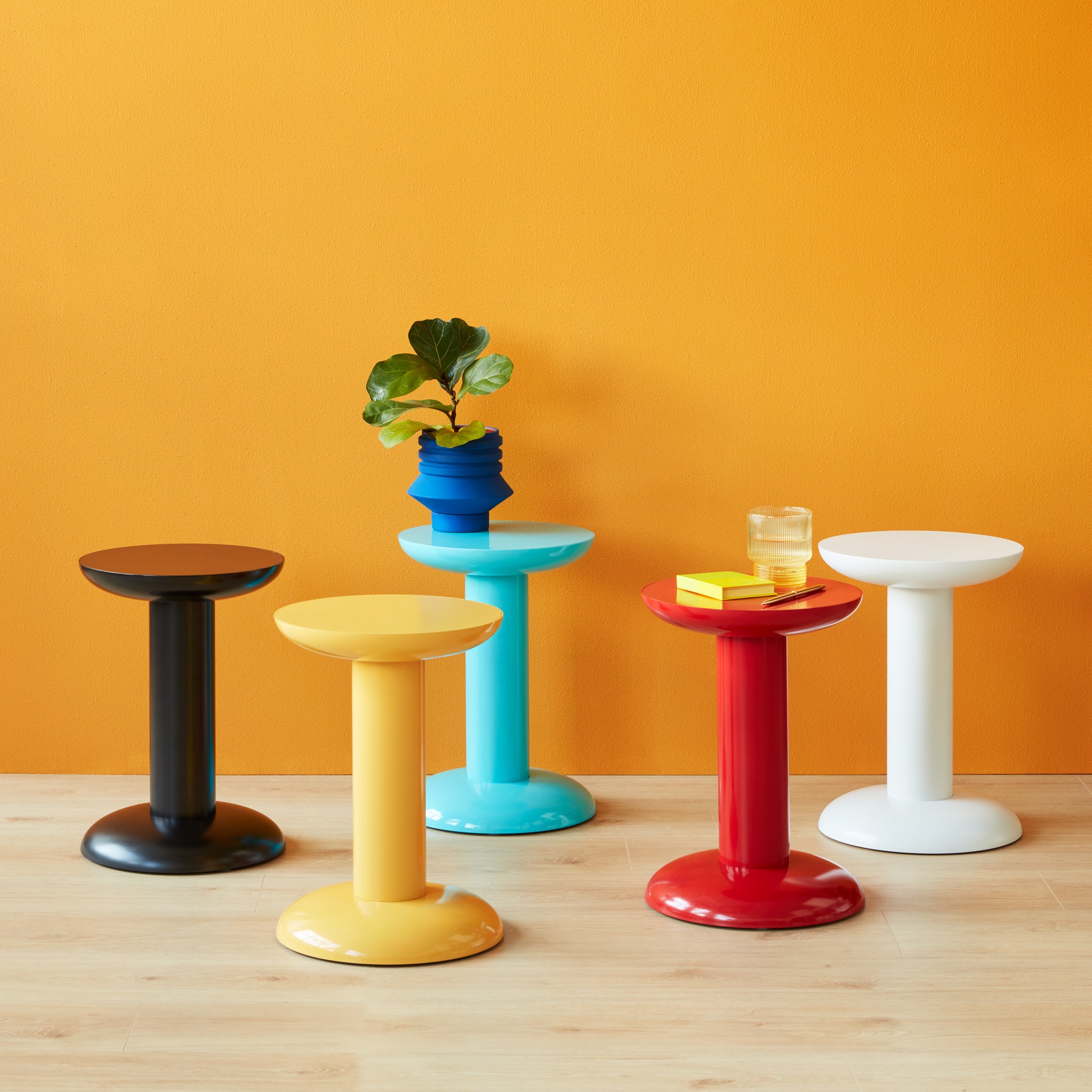 Raawii Recycled Aluminum Thing Stool by George Sowden - Turquoise - Image 3