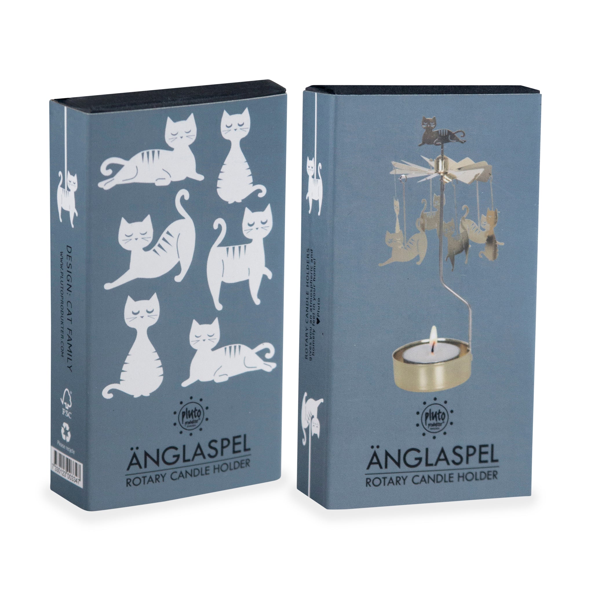 Rotary Cat Family Tea Light Candle Holder - Image 4