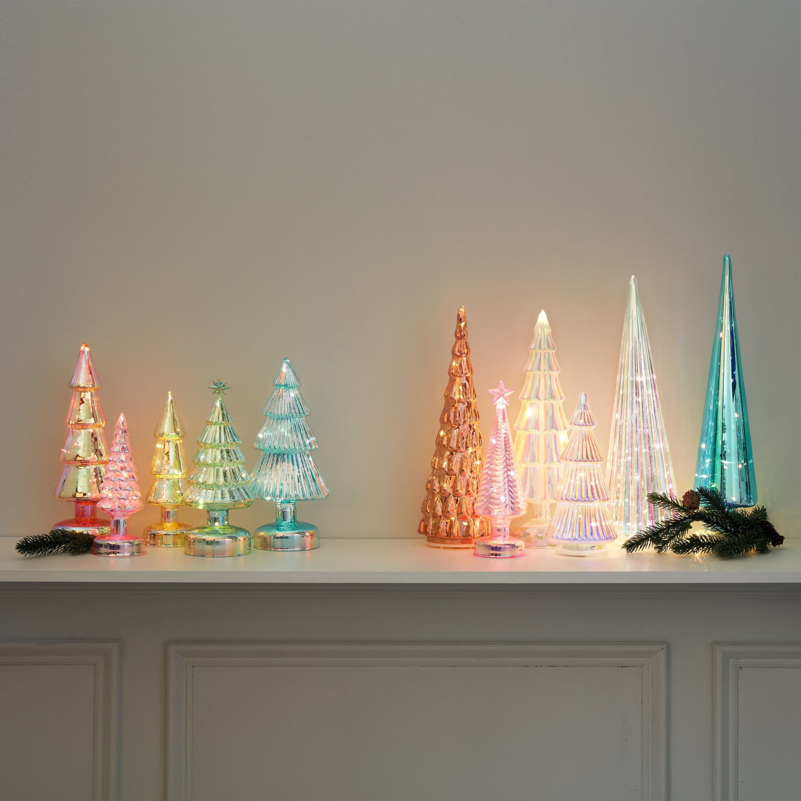 MoMA LED Glass Lighted Tree- Large - Multi - Image 2