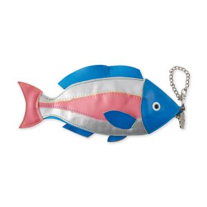Fish Zip Pouch - Blue/ Pink