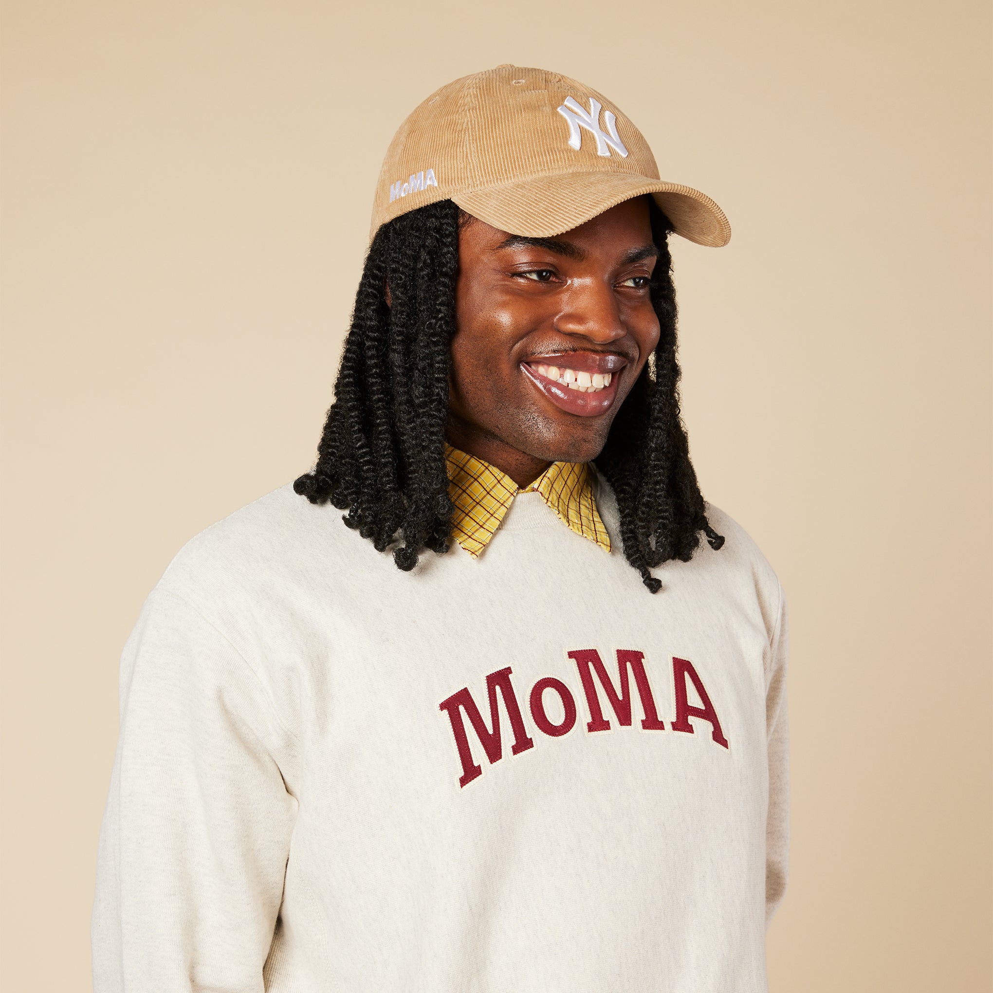 MoMA NY Yankees 9TWENTY Corduroy Adjustable Baseball Cap - Camel - Image 7