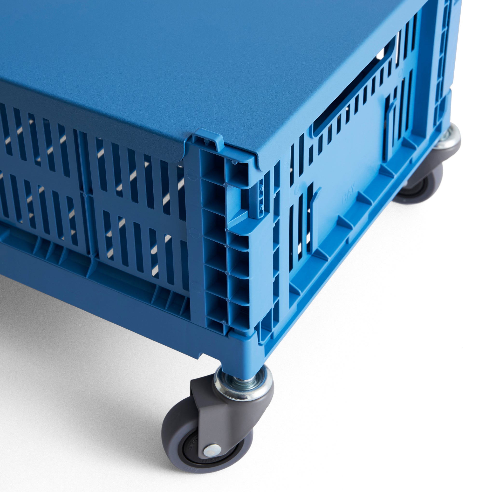 HAY Recycled Storage Bin Collapsible Plastic Lid - Electric Blue - Image 2