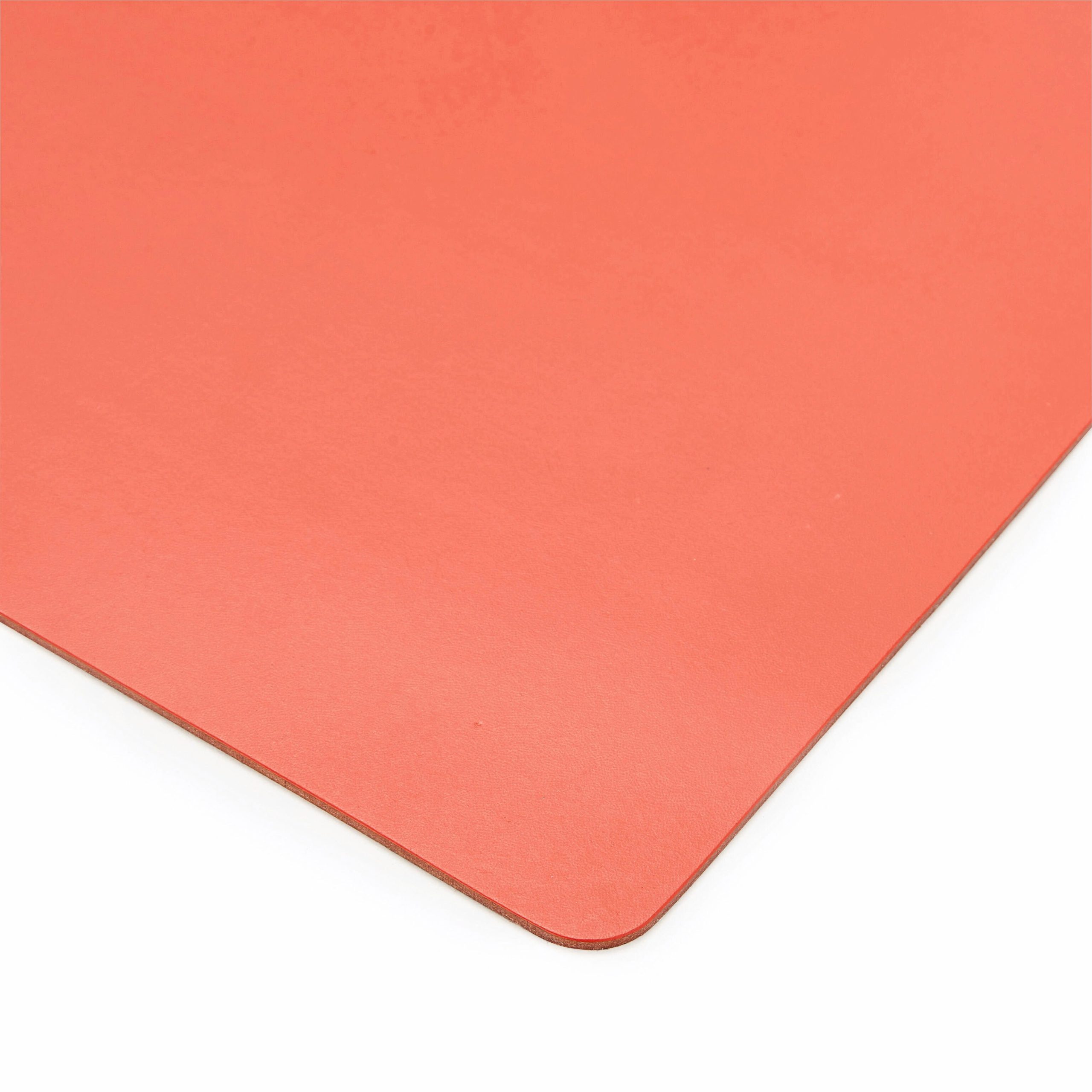 Dual-Sided Recycled Leather Placemat - Red/ Charcoal - Image 7