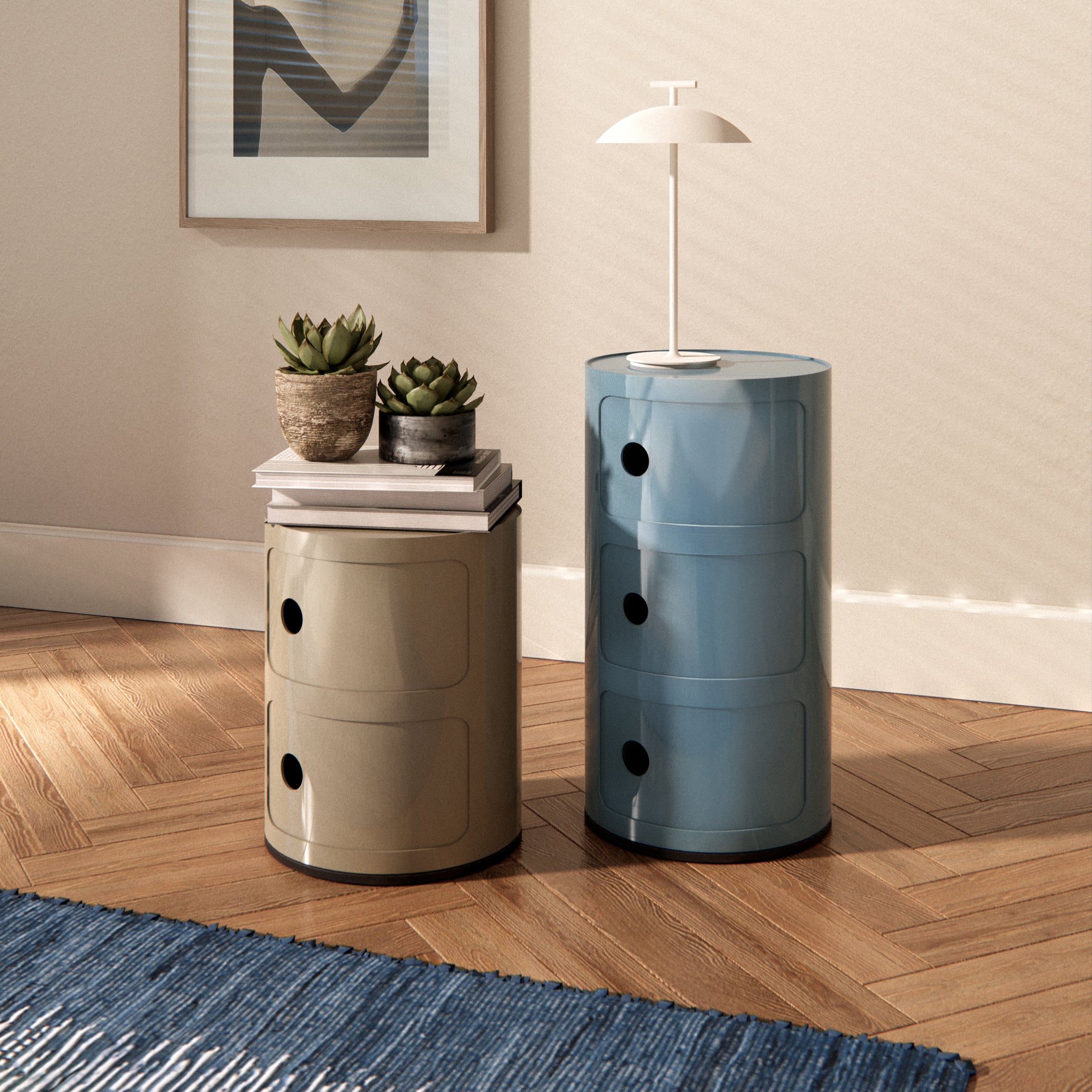 Kartell Componibili 3-Tier Storage - Sky Blue - Image 2