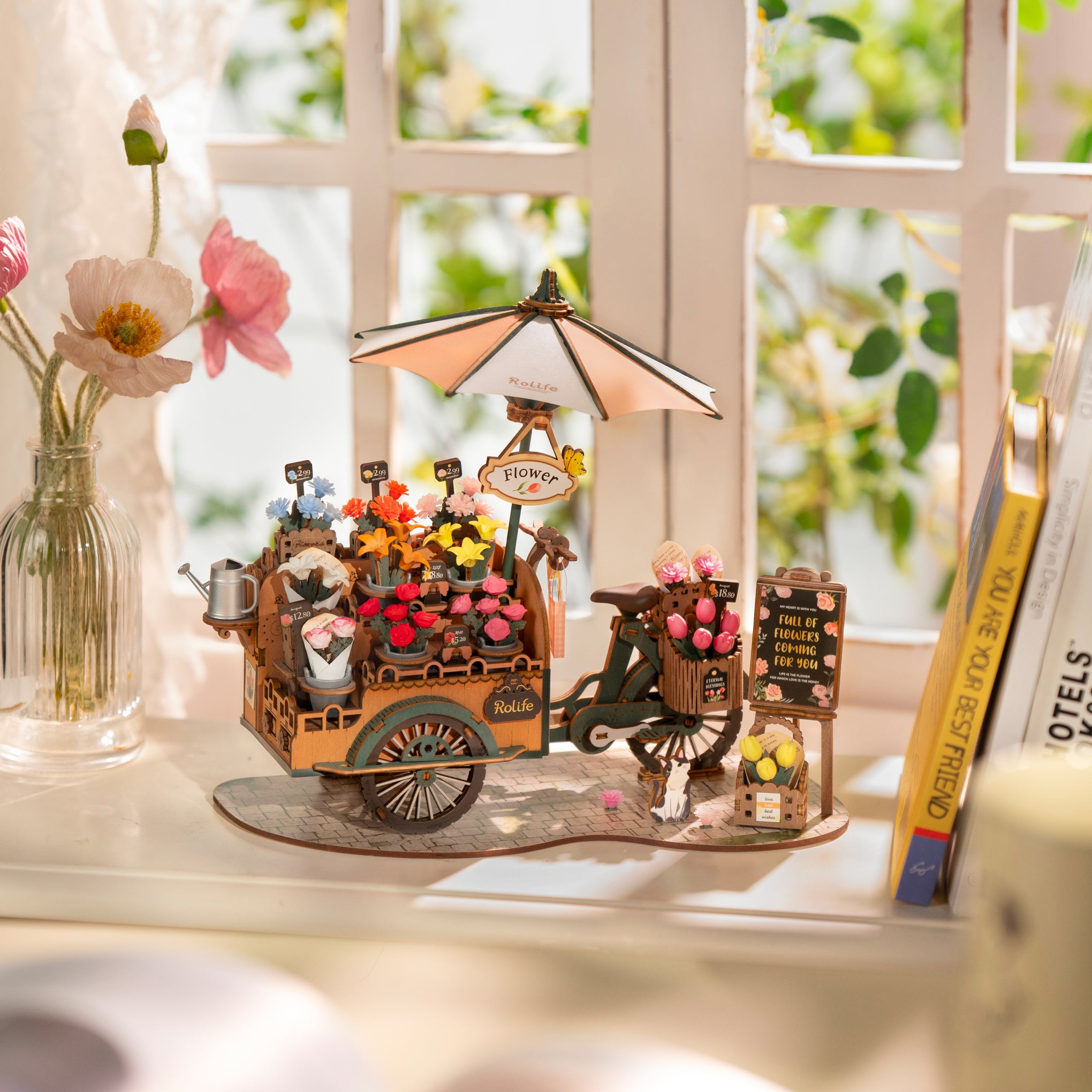 Rolife DIY Blossom Cart 3D Puzzle - Image 2
