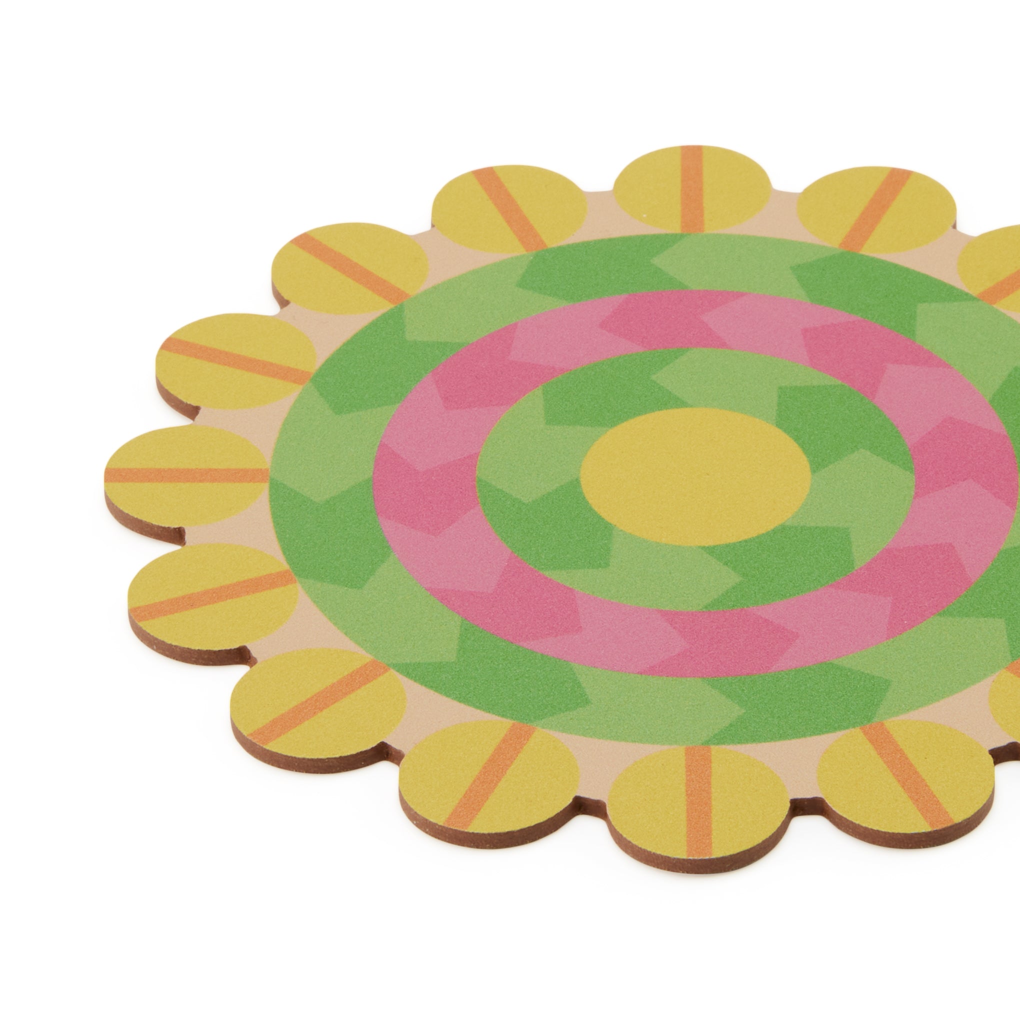 Yinka Ilori Radiant Blooms Recycled Leather Coasters - Set of 4 - Image 3