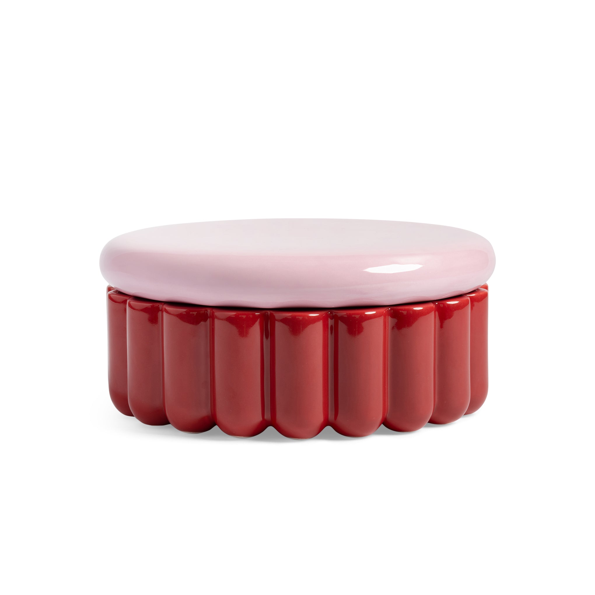 Charlo Storage Jar - Burgundy