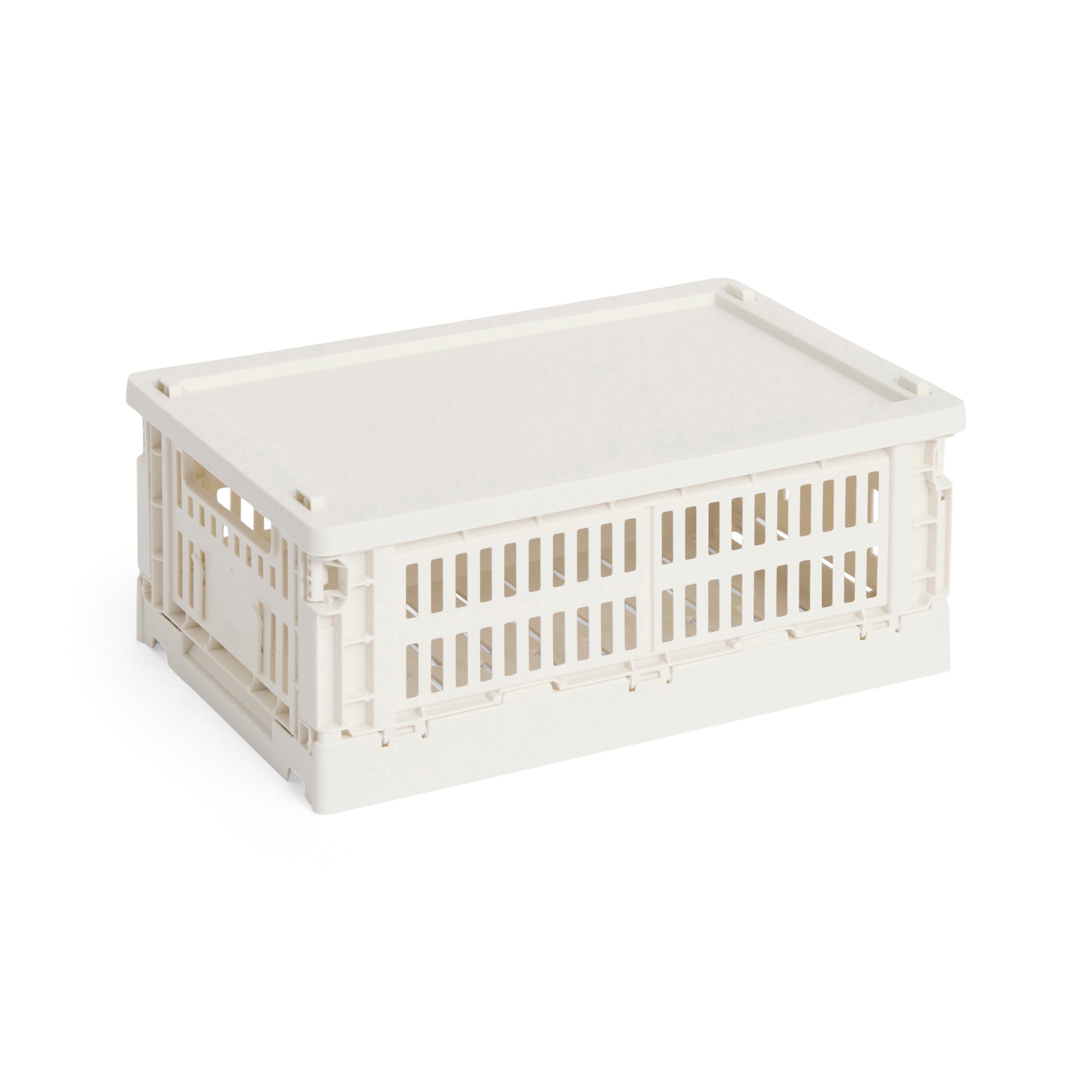 HAY Recycled Storage Bin Collapsible Plastic Lid - Off White - Image 6
