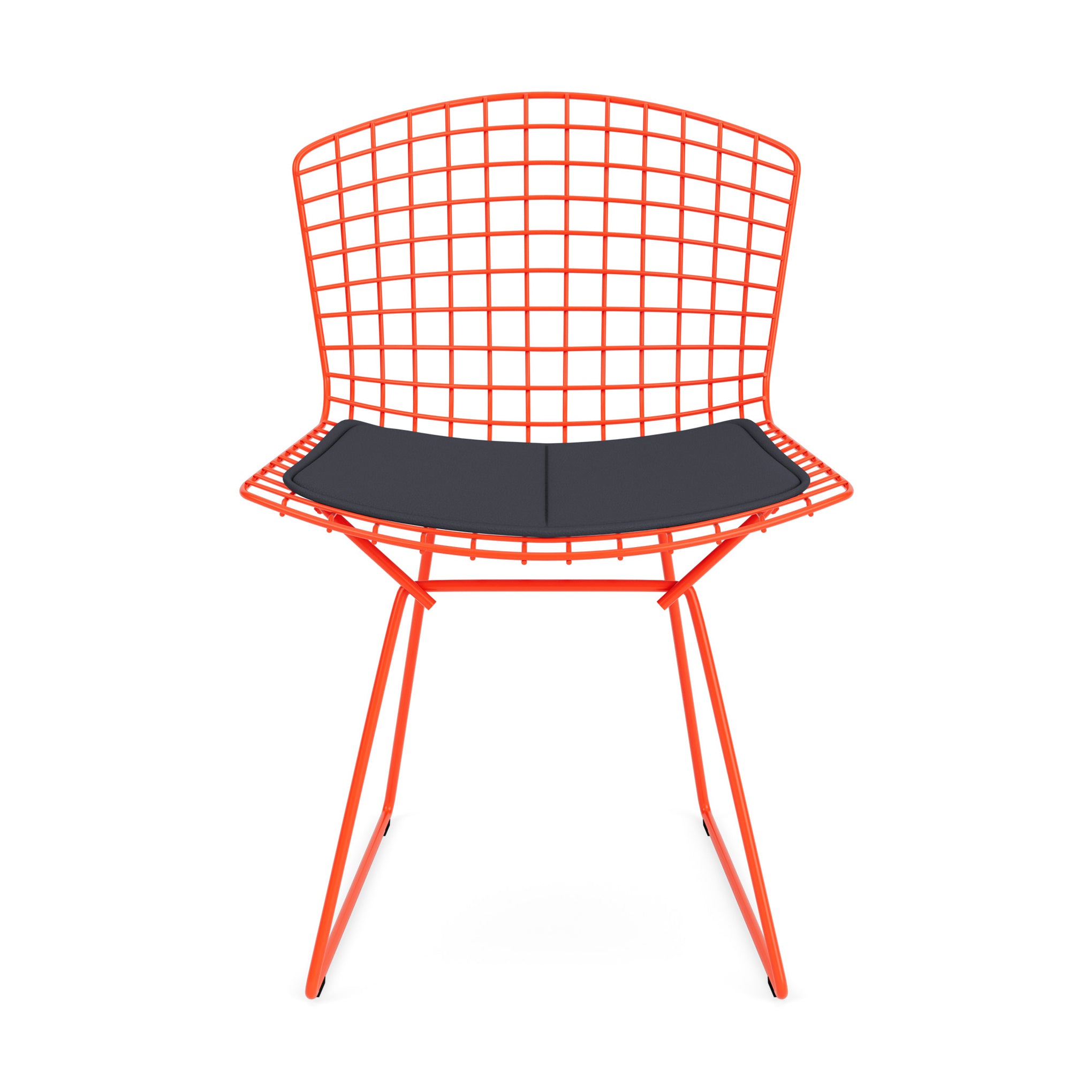 Knoll Side Chair with Cushion by Harry Bertoia - Orange/ Riverbed - Image 2