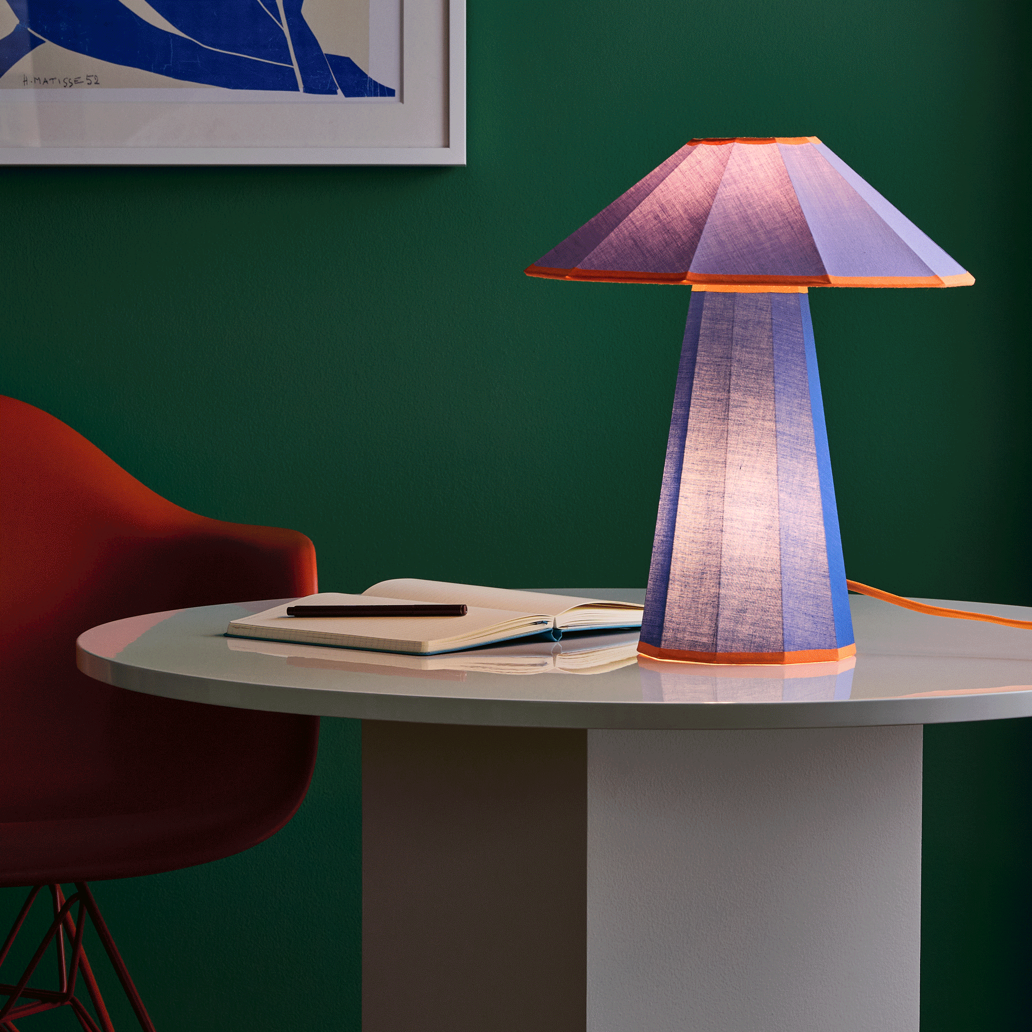 Trimme Table Lamp - Blue/ Purple - Image 2