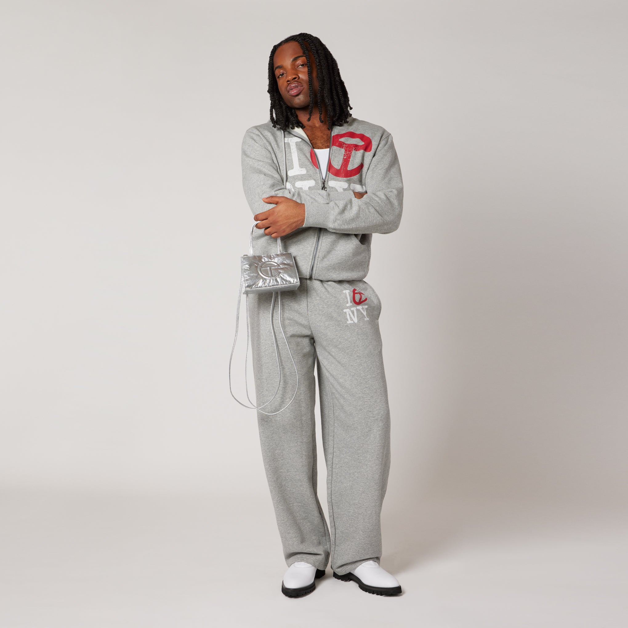 Telfar Tyvek Shopping Bag - Silver - Image 15