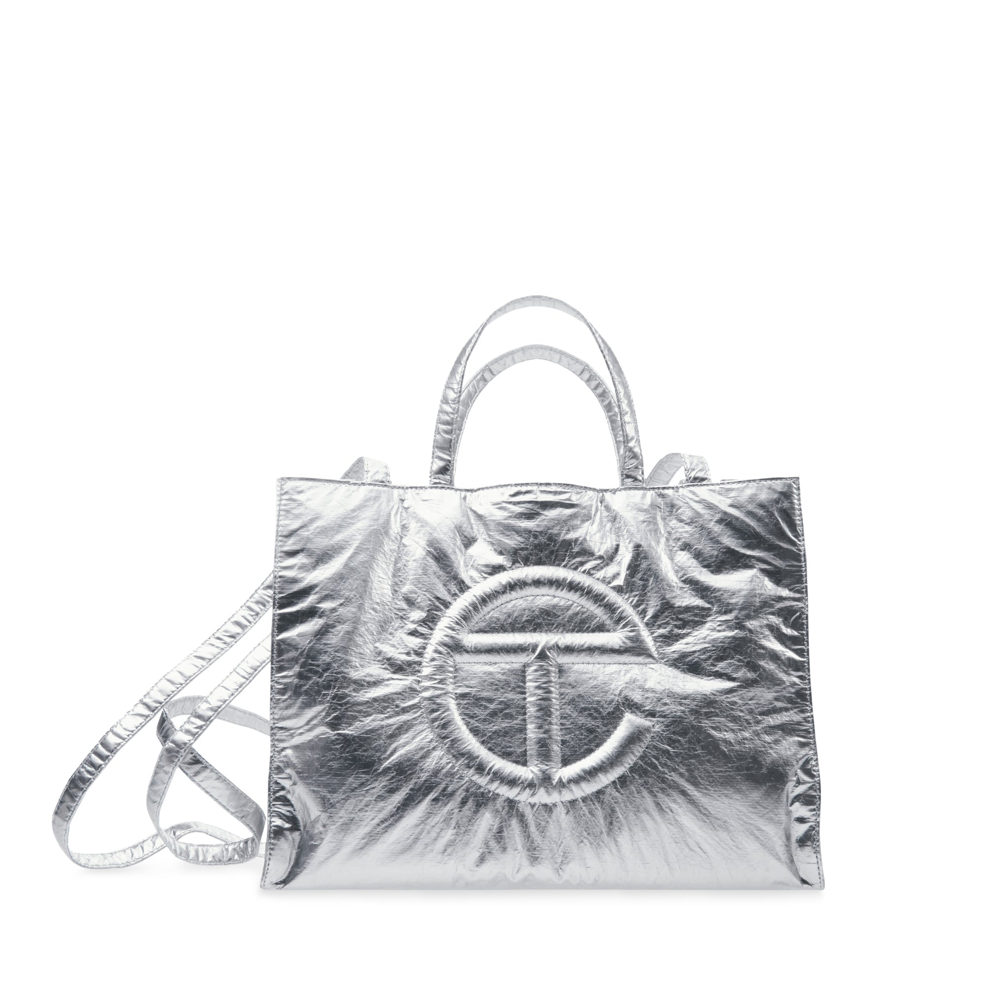 Telfar Tyvek Shopping Bag - Silver - Image 2