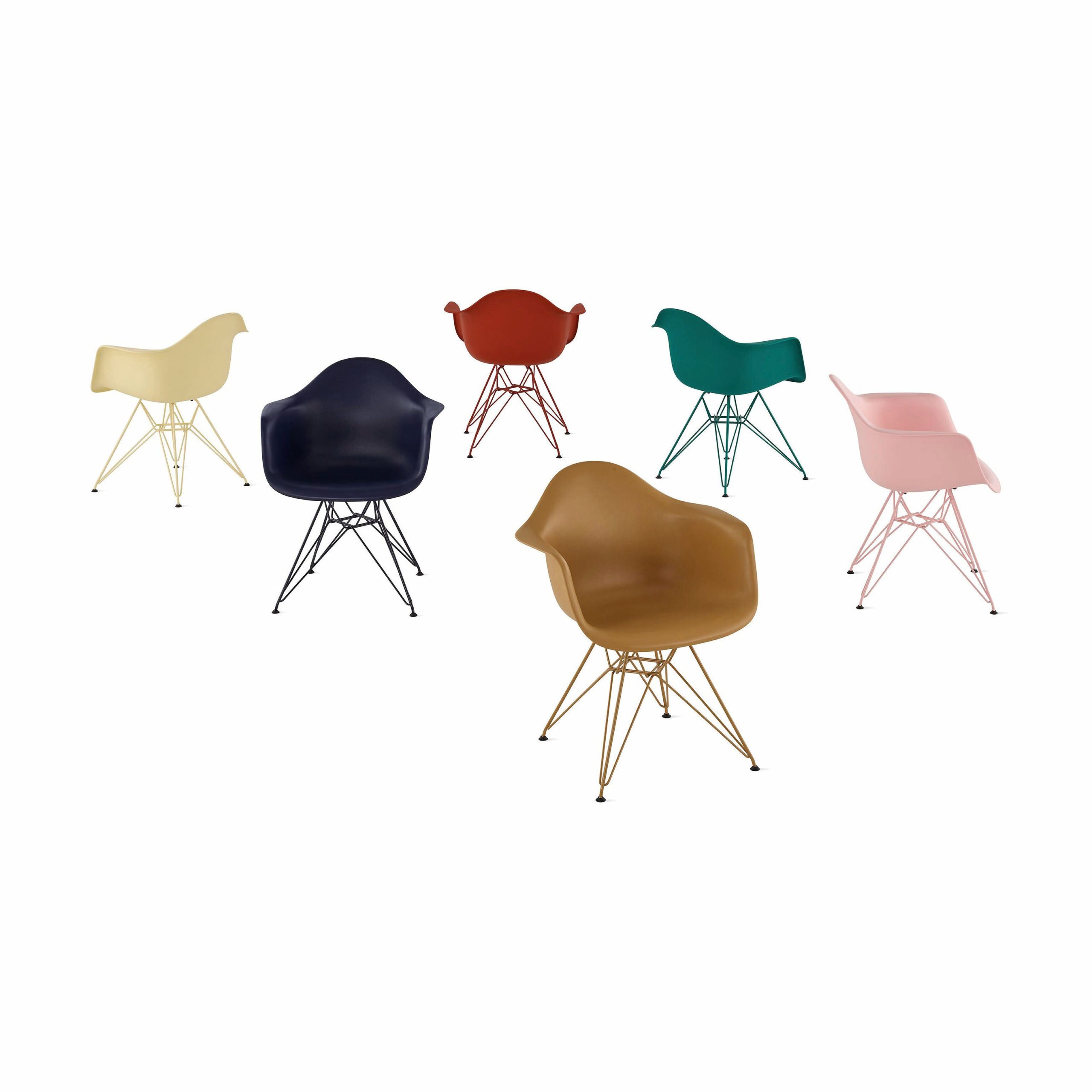 Herman Miller x HAY Eames Molded Recycled Plastic Armchair - Black Blue - Image 8