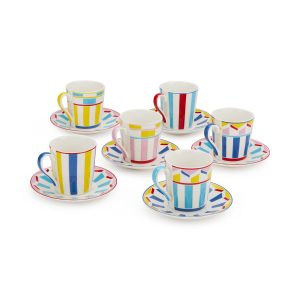 Geocromia Porcelain Dinnerware - Espresso Cup Set of 6