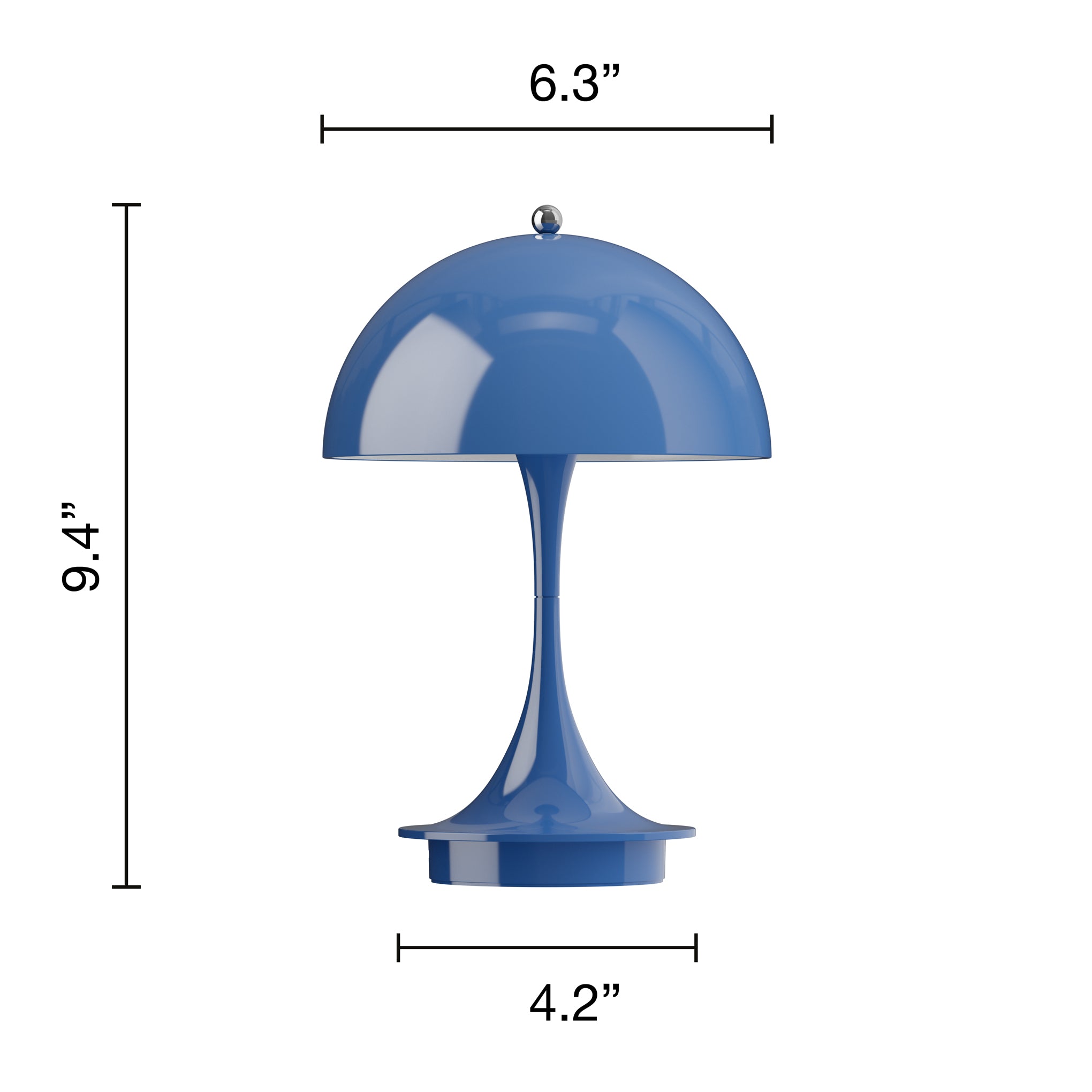 Panthella 160 Portable Table Lamp - Indigo - Image 4