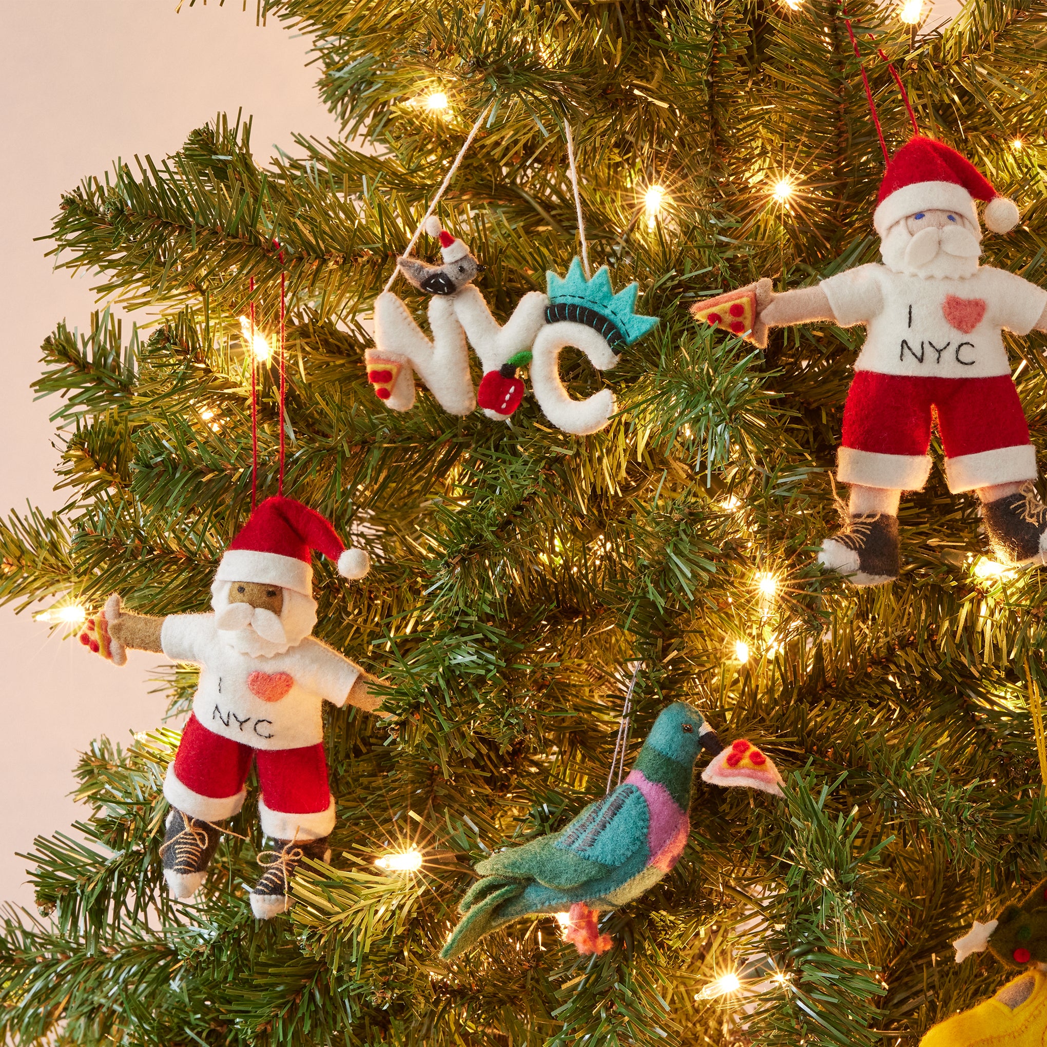 NYC Felt Ornament - Santa Light - Image 2