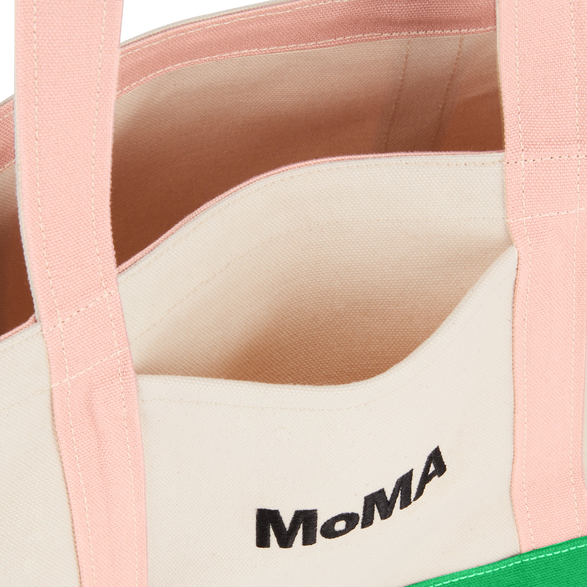 MoMA Baggu Heavyweight Canvas Tote - Pink/ Green - Image 5