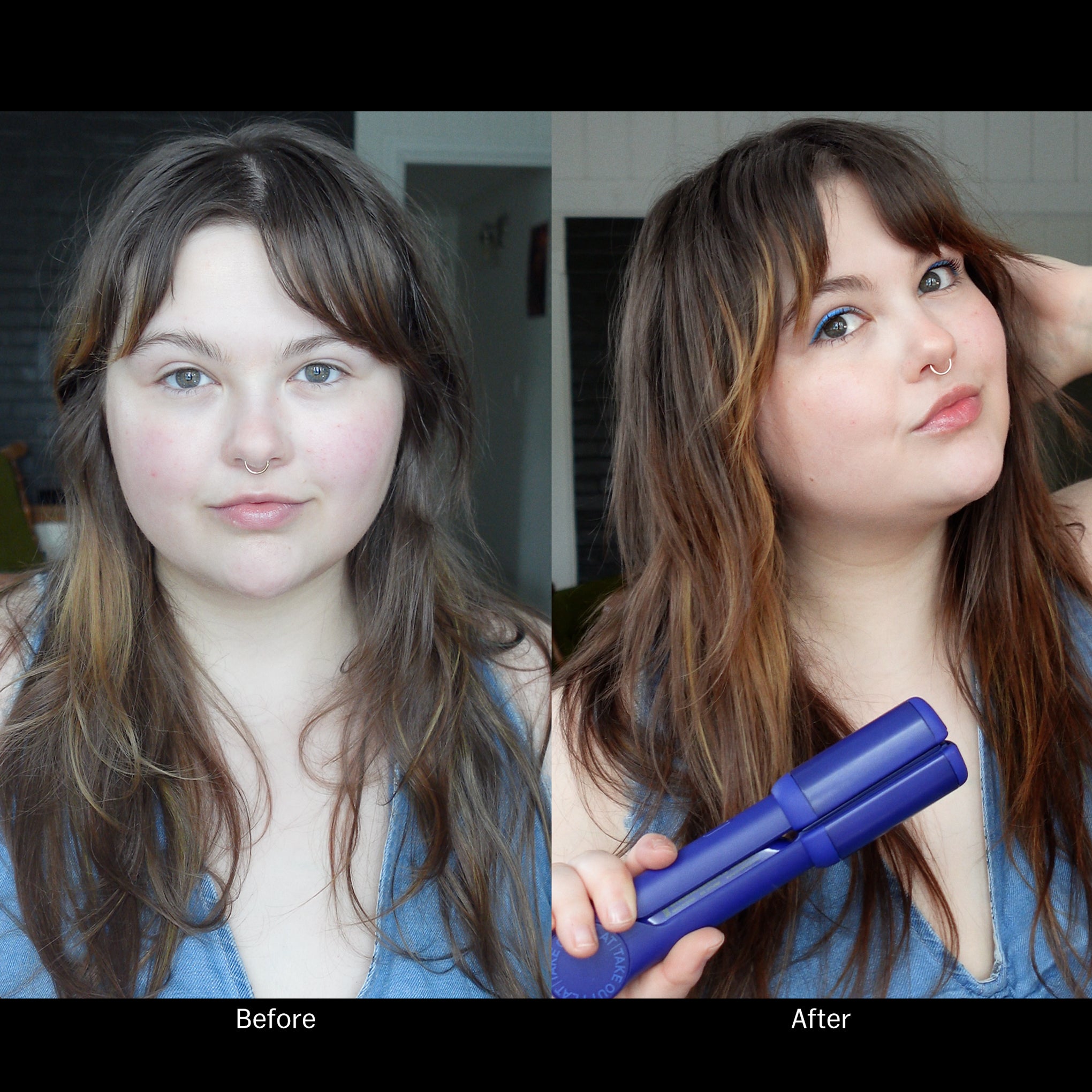 Compact Ceramic Hair Styling Tool - Navy - Image 3