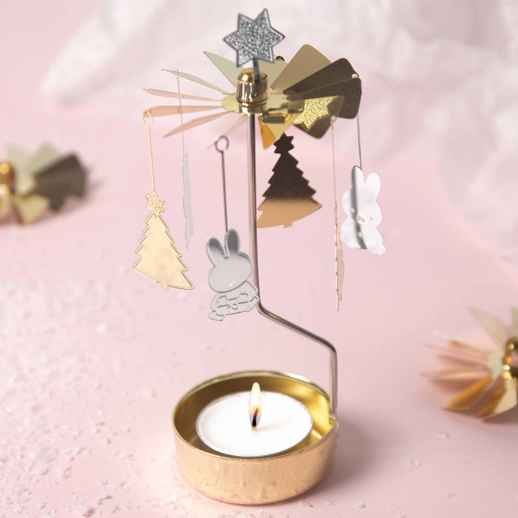 Miffy with Tree Rotary Tea Light Candle Holder - Image 2
