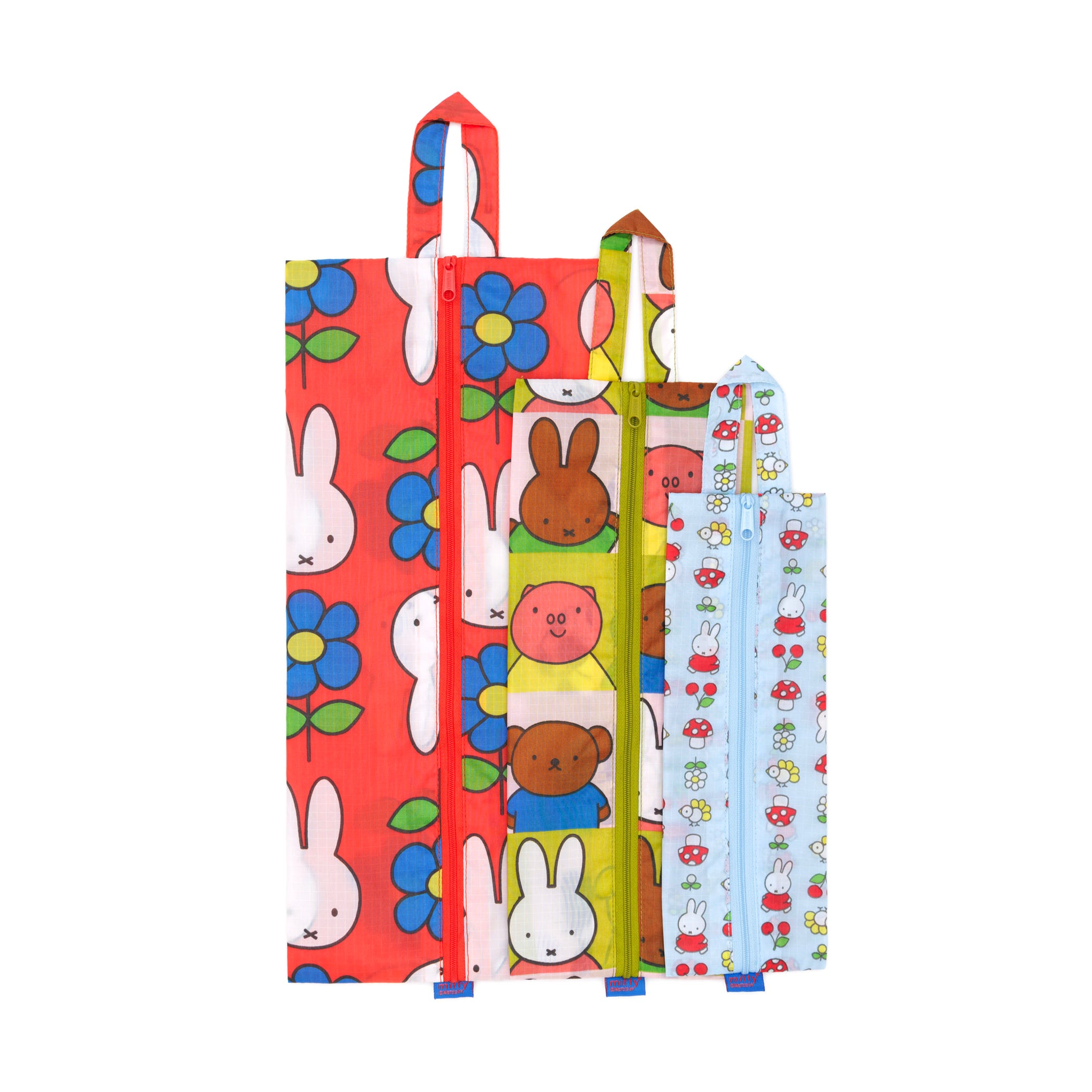 Miffy Baggu Recycled Nylon 3D Zip Pouches - Set of 3 - Image 3