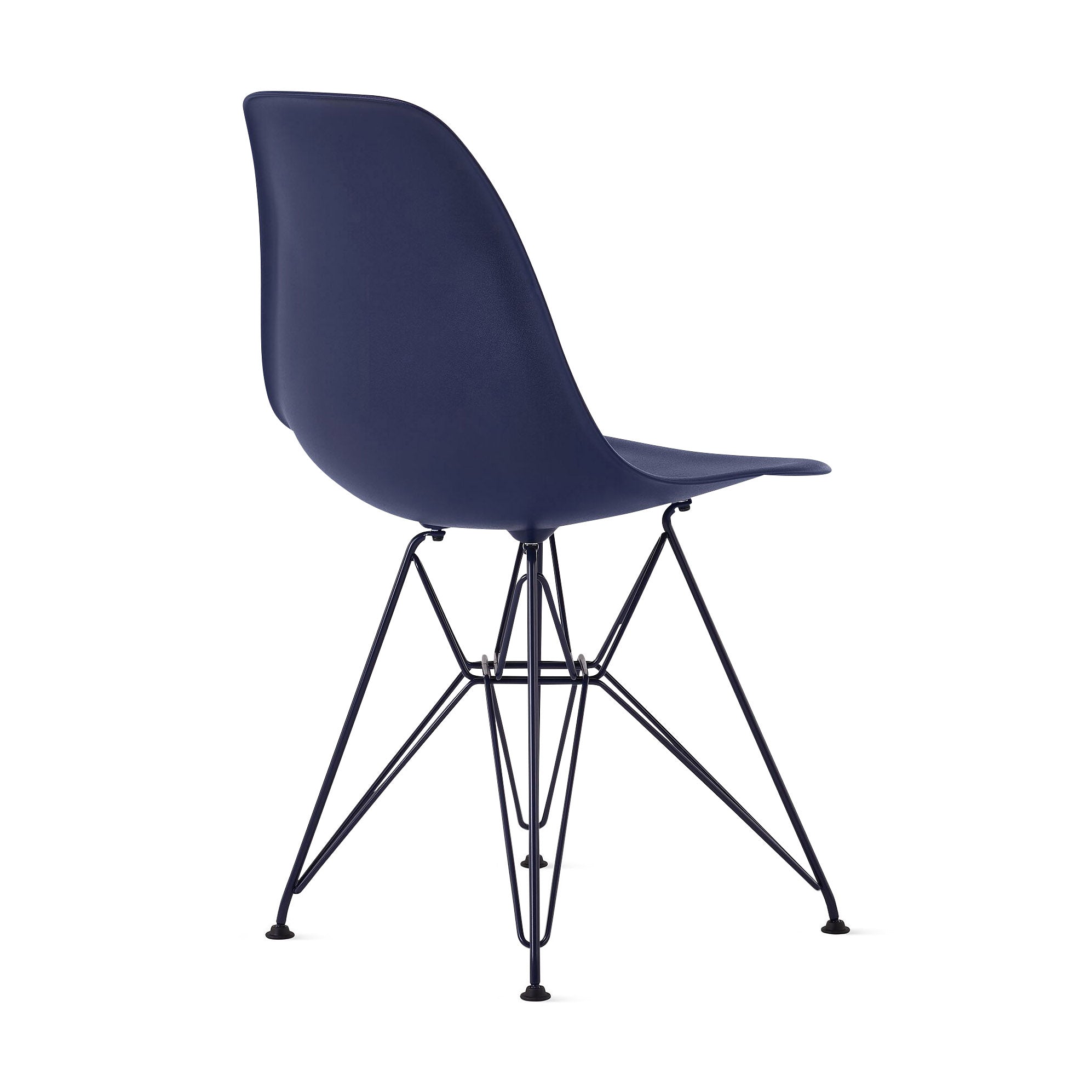 Herman Miller x HAY Eames Molded Recycled Plastic Side Chair - Black Blue - Image 6