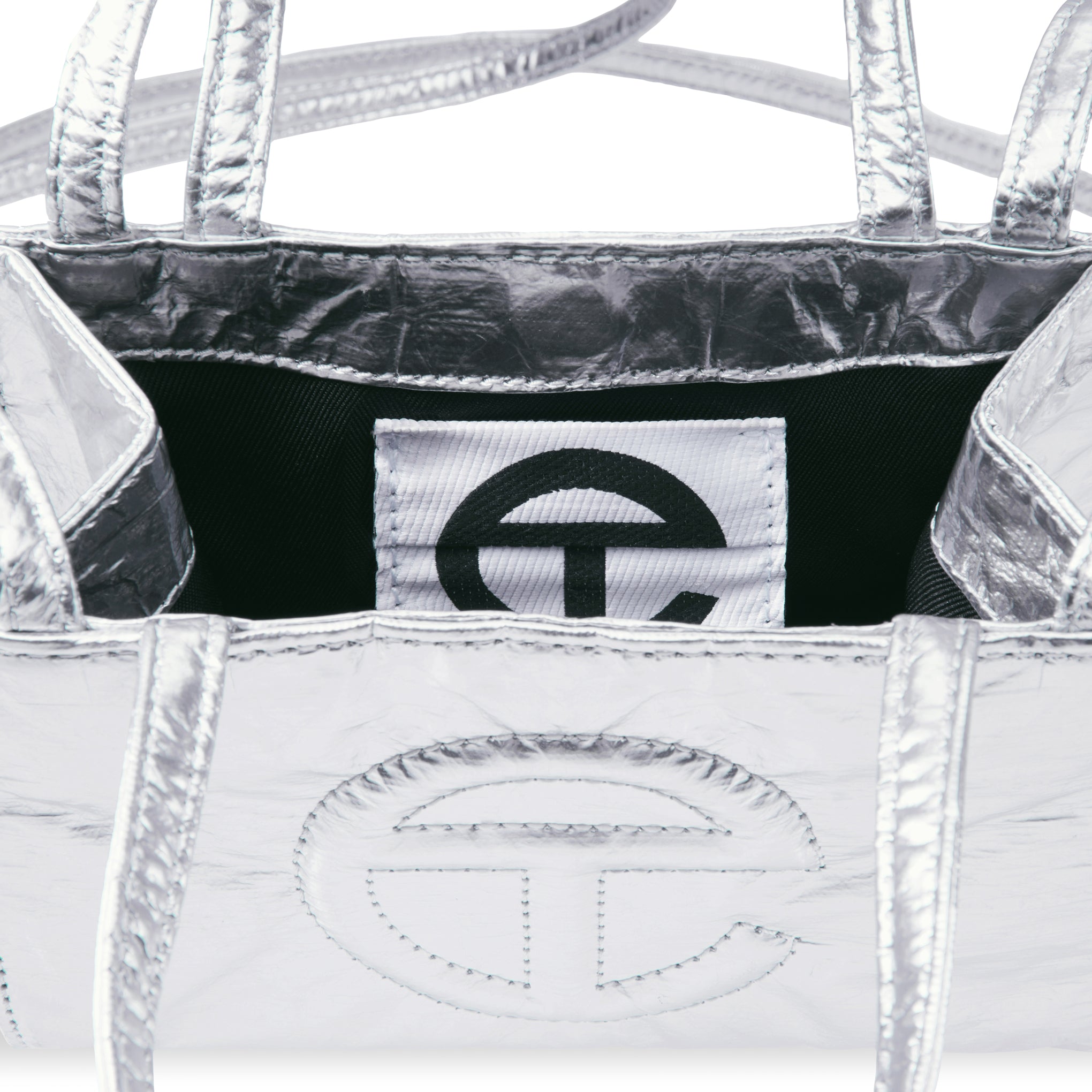 Telfar Tyvek Shopping Bag - Silver - Image 12