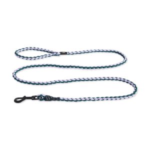 HAY Braided Dog Leash in Recycled Polyester - Lavender/ Green