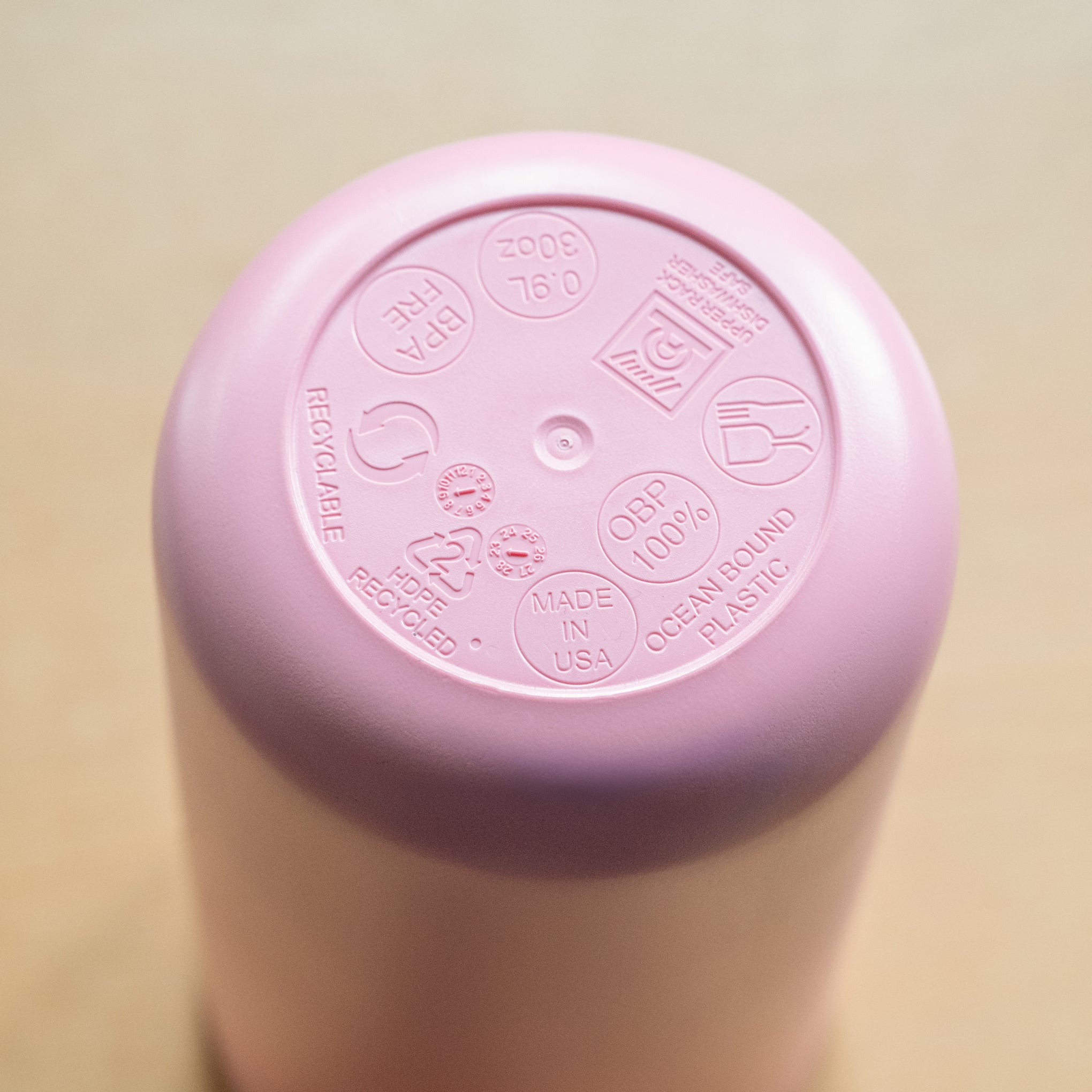 Buoy Recycled Ocean Plastic Water Bottle - Pink/ Red - Image 2