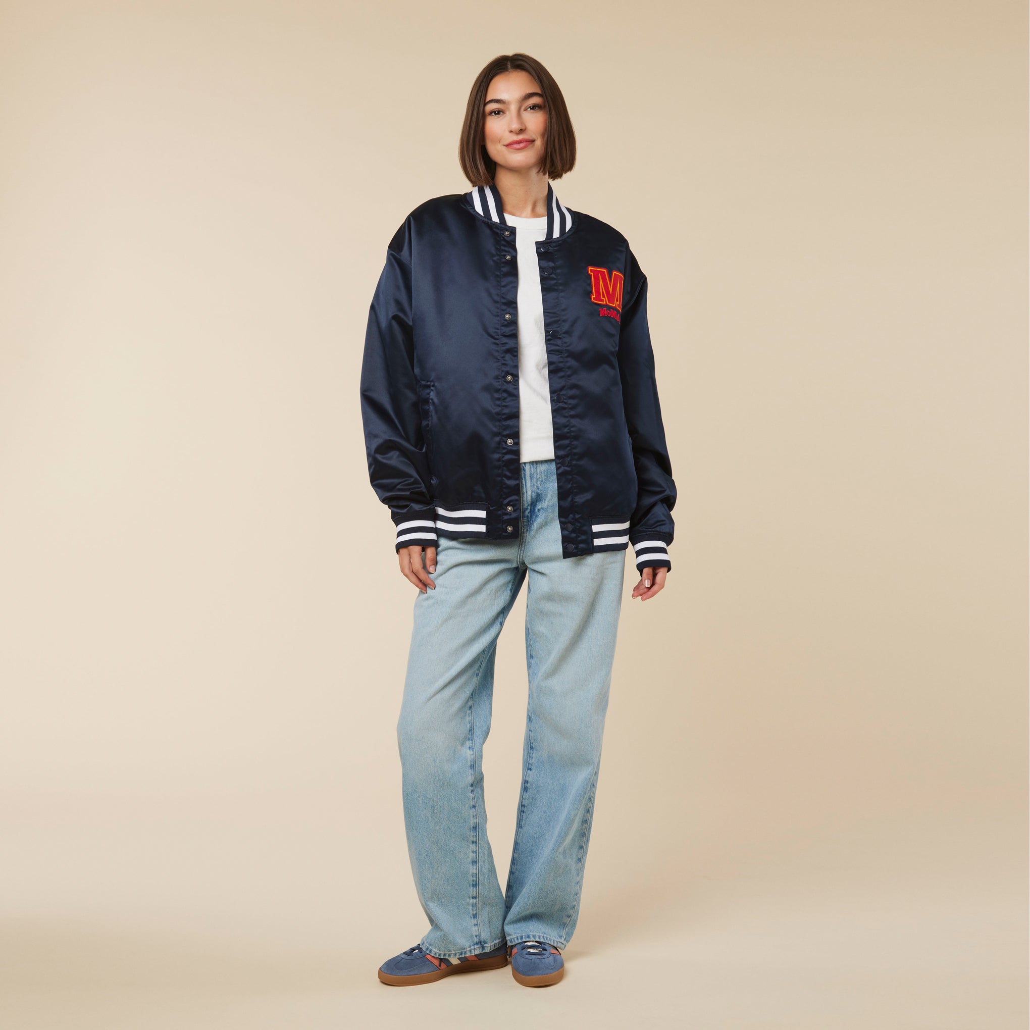 MoMA Champion Satin Bomber Jacket - Image 7