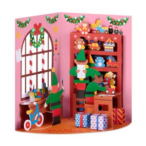 Santa's Workshop Holiday Pop-Up Cards - Set of 8